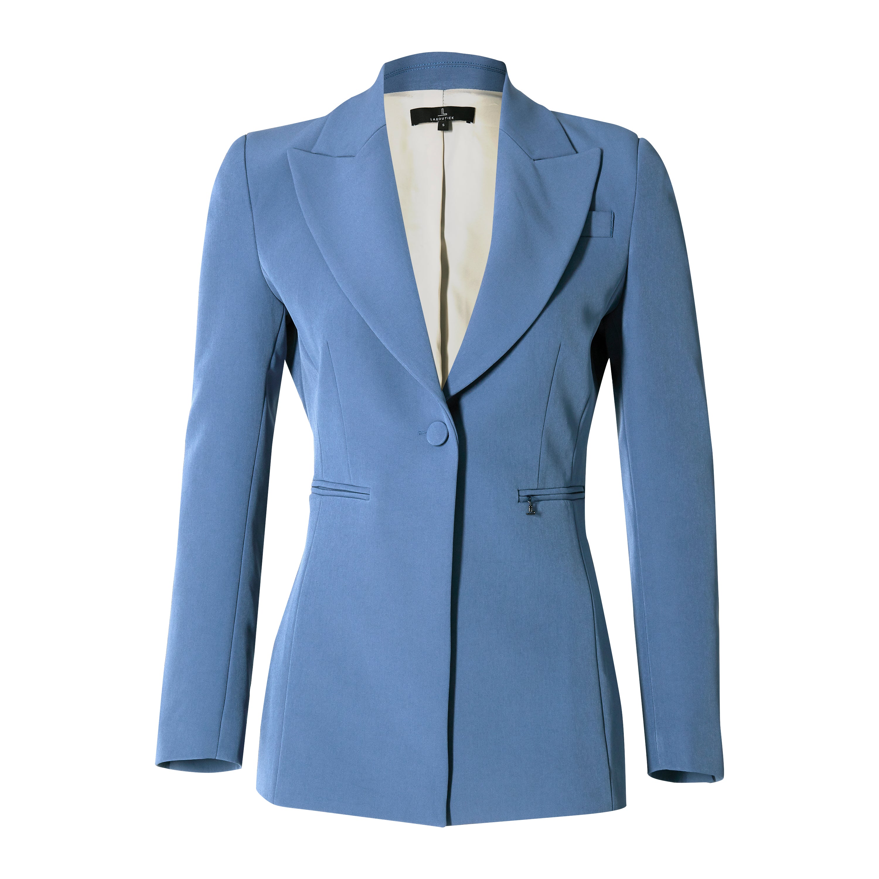 - BLAZER LONG MODEL - ocean blue