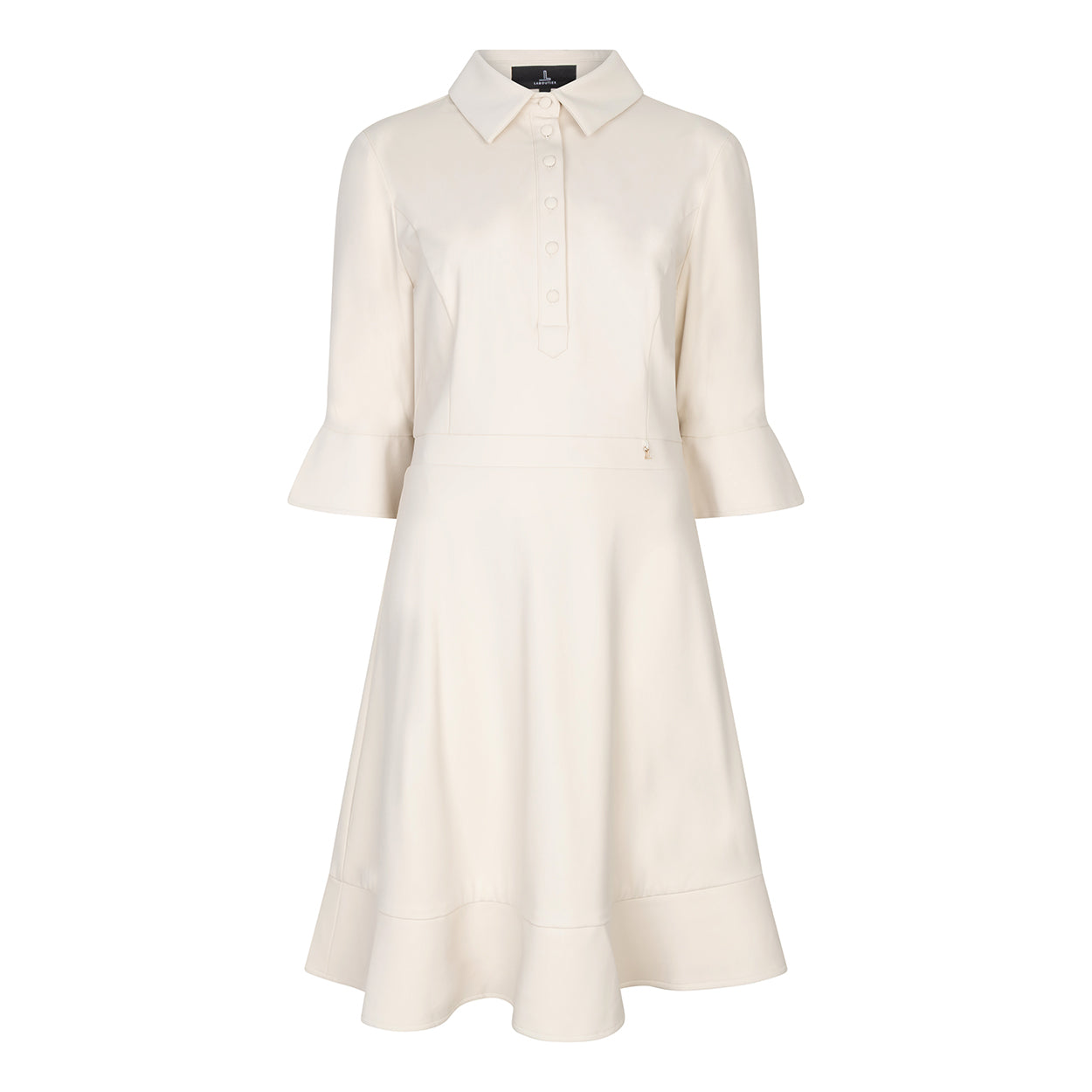 RUFFLE DRESS - light beige