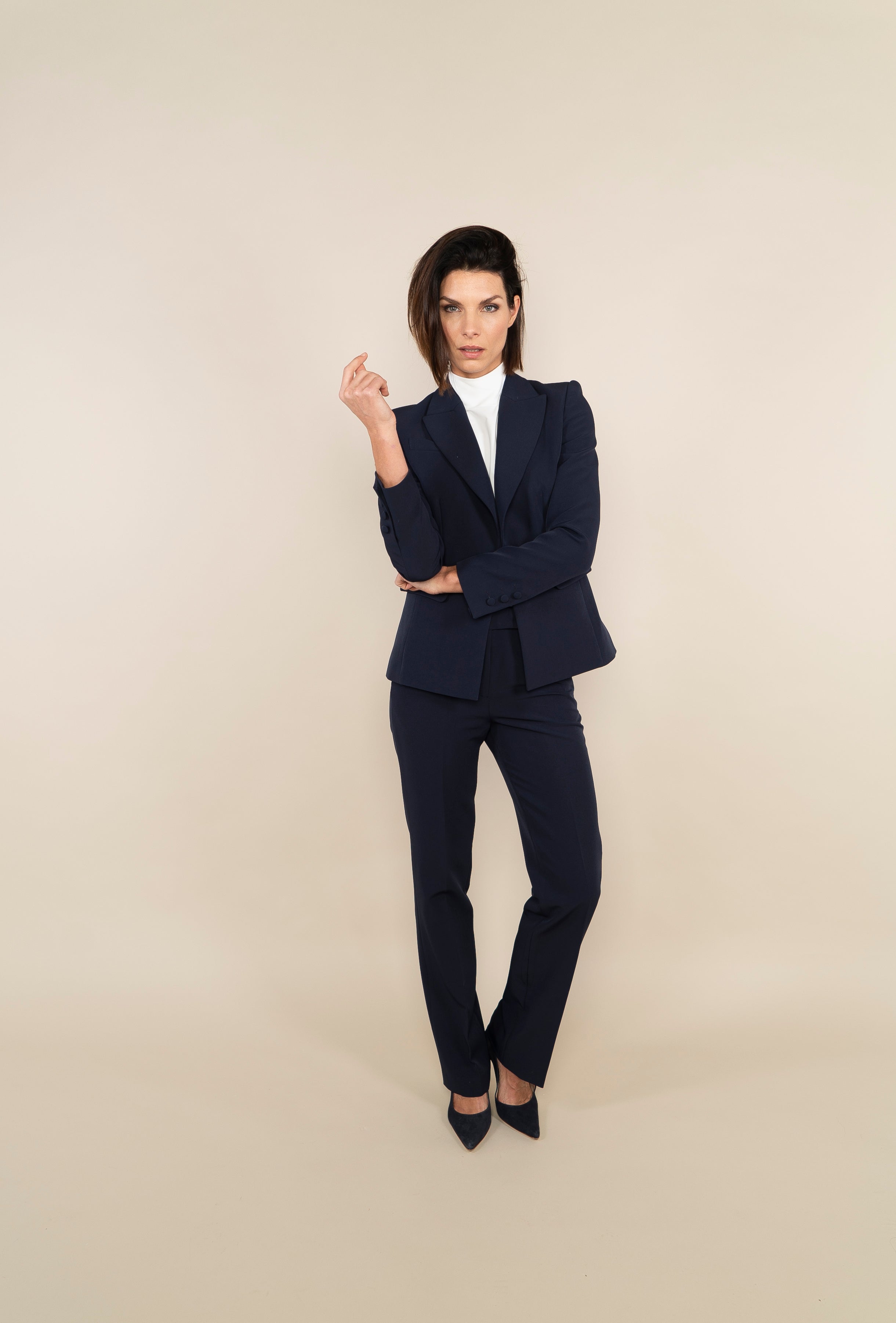 BLAZER SHORT MODEL - navy blue