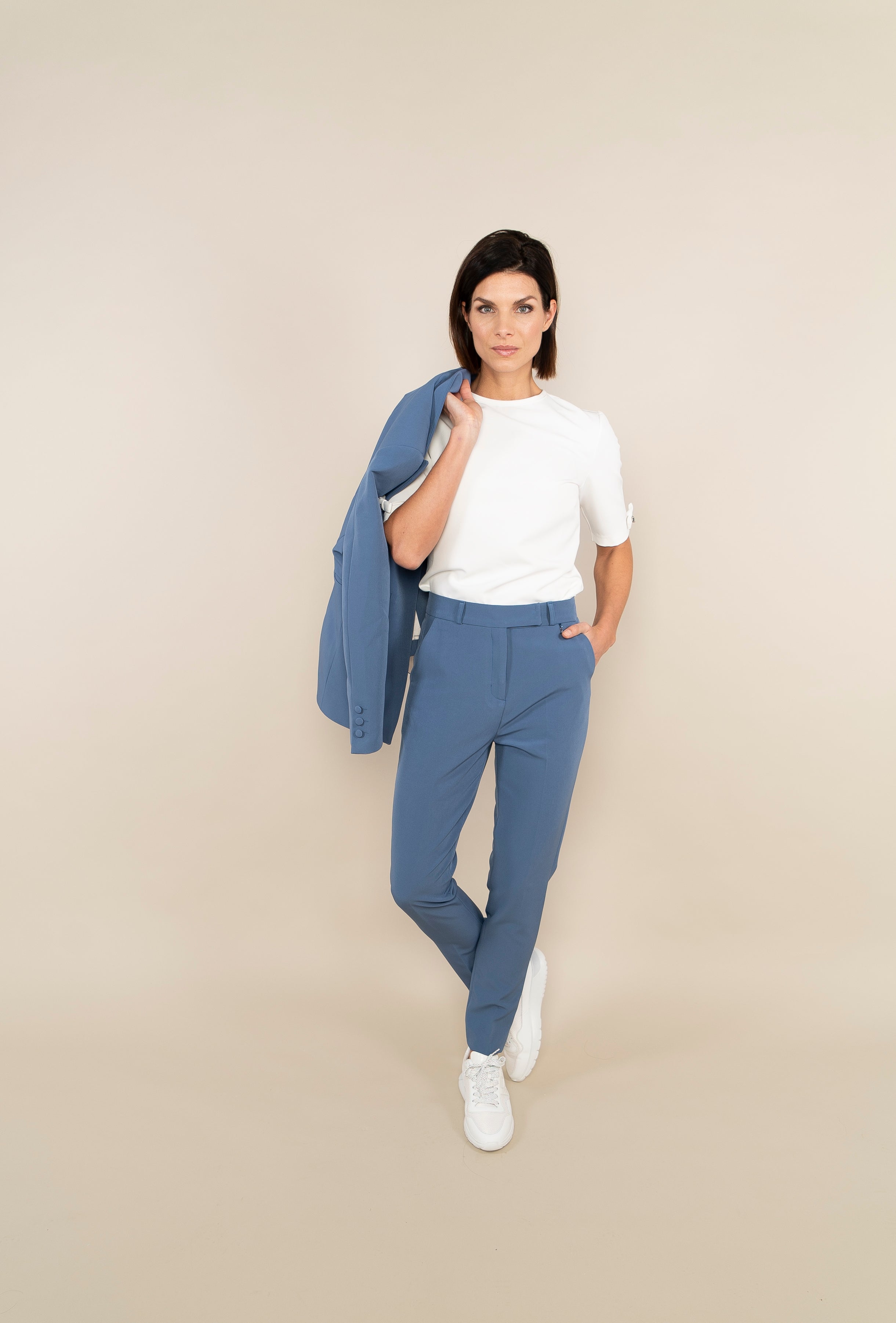 - NEW TROUSER - ocean blue