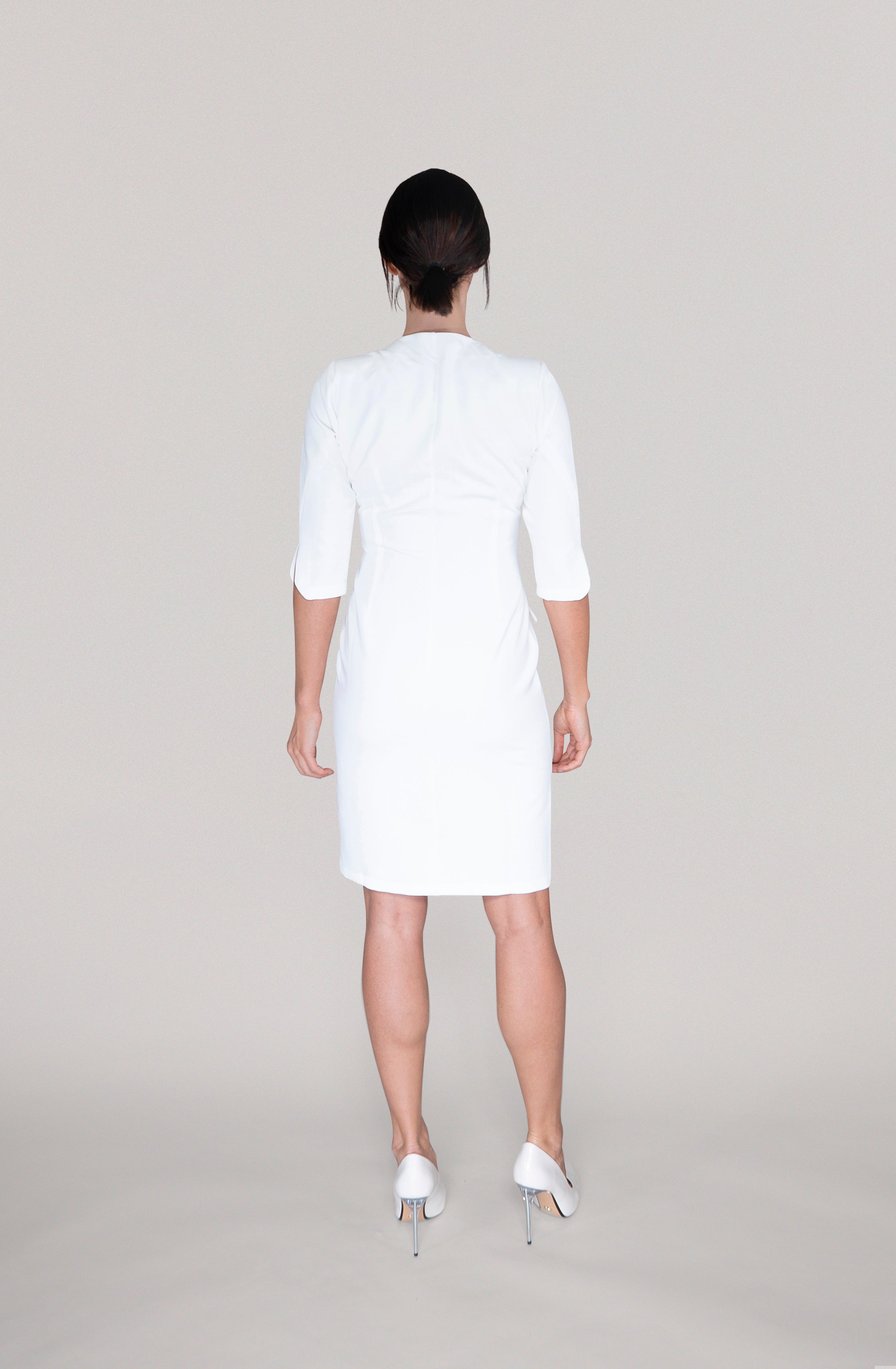 THE BUTTON DRESS - off white