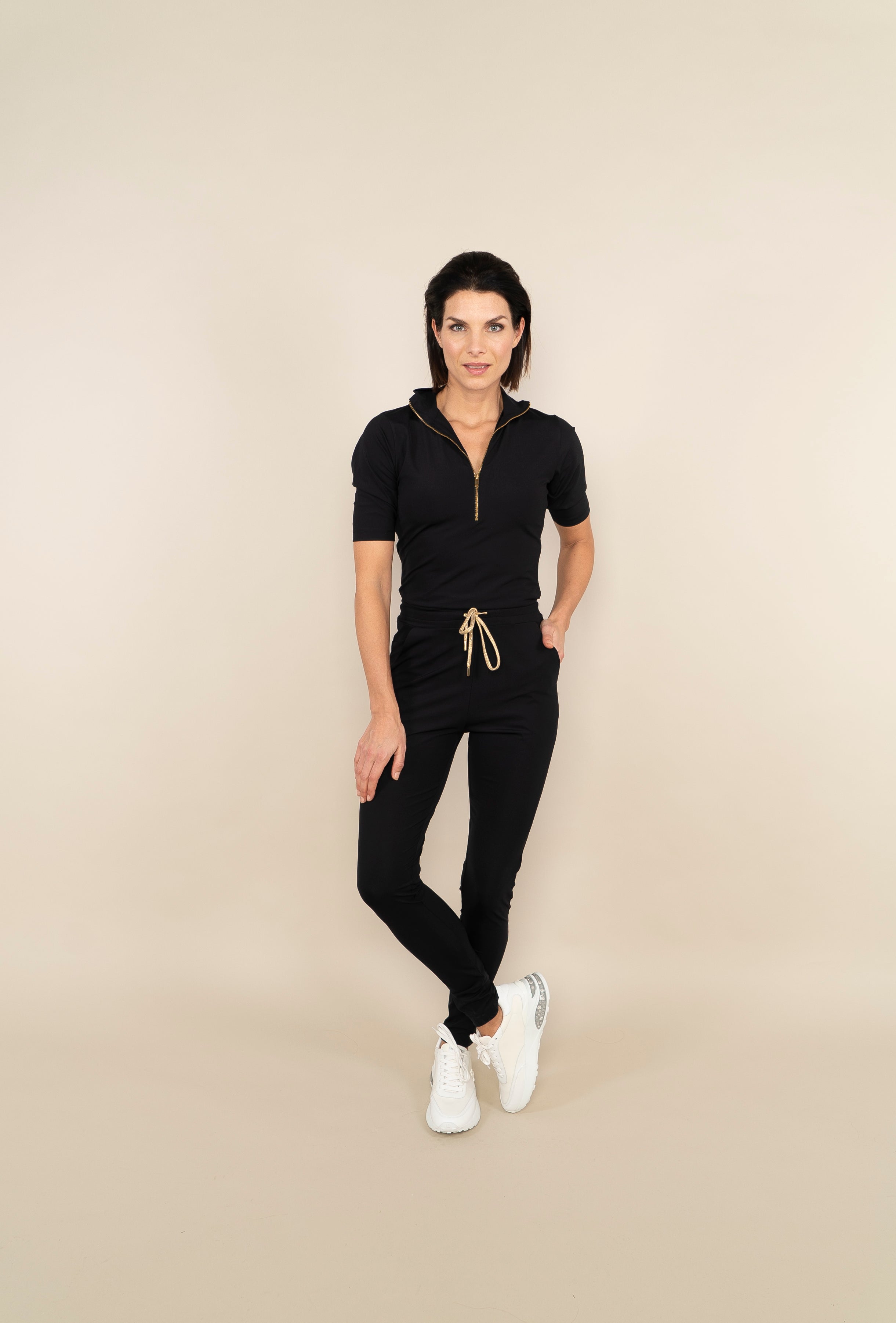 SPORT ZIPPER SHIRT - black