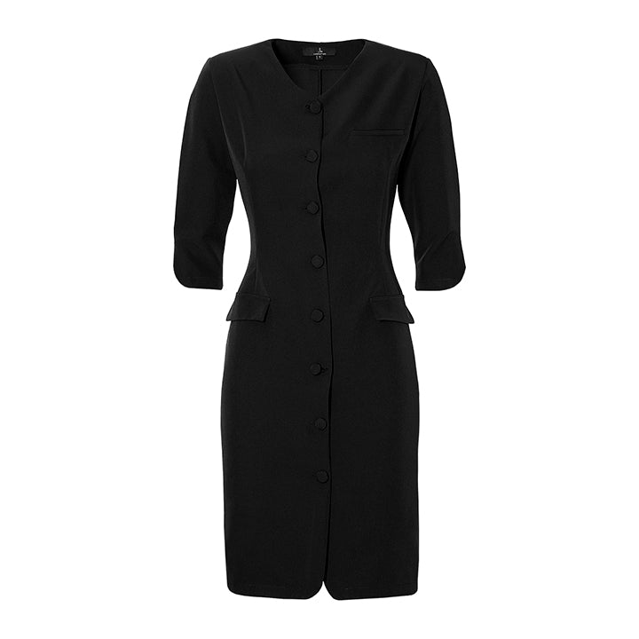 THE BUTTON DRESS - black