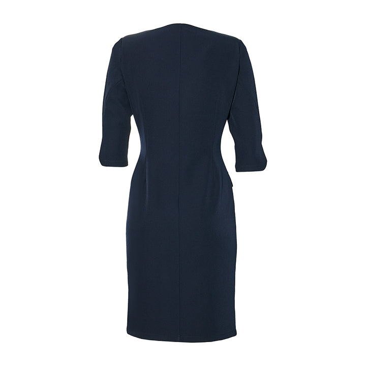 THE SHOULDER DRESS - navy blue