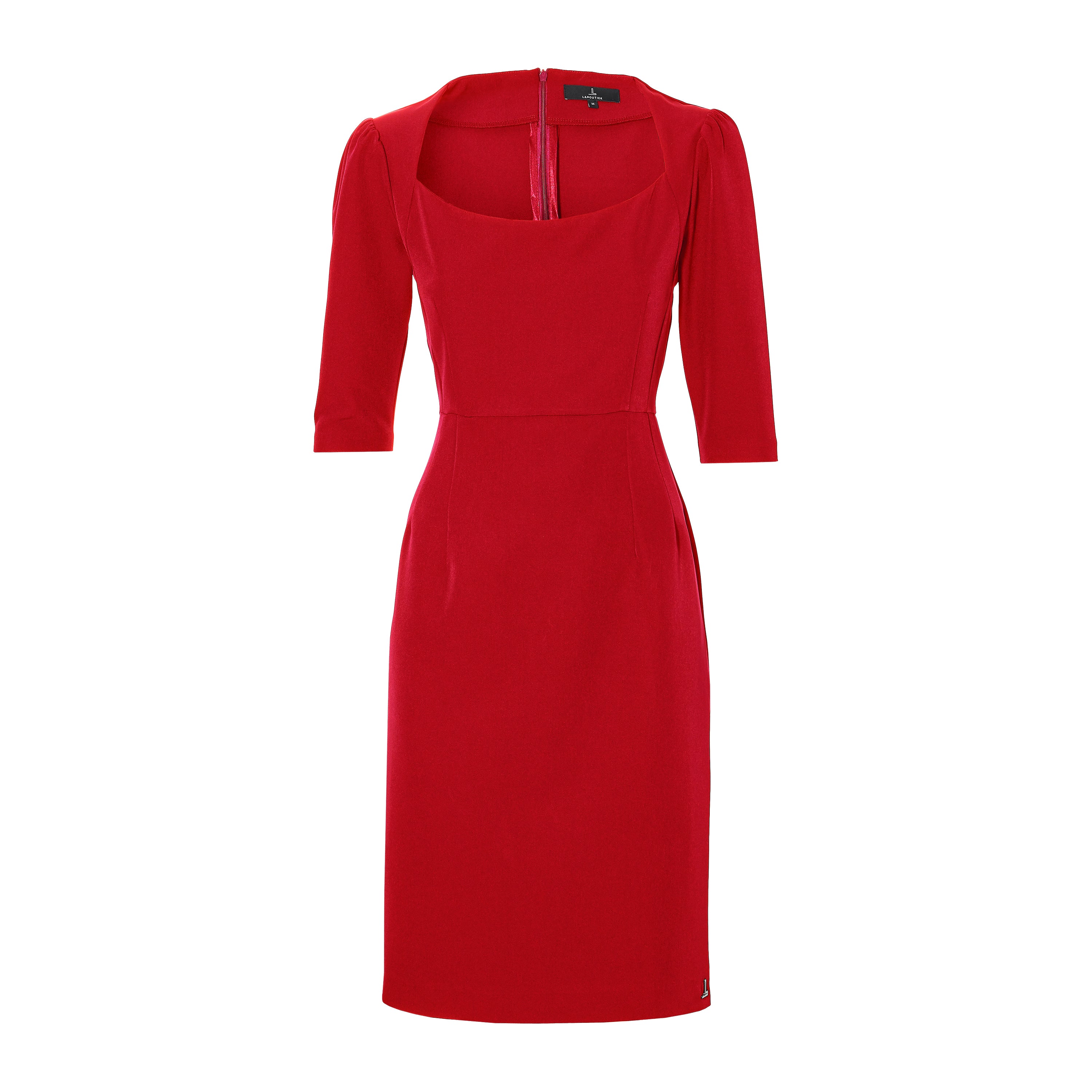 THE SHOULDER DRESS - red