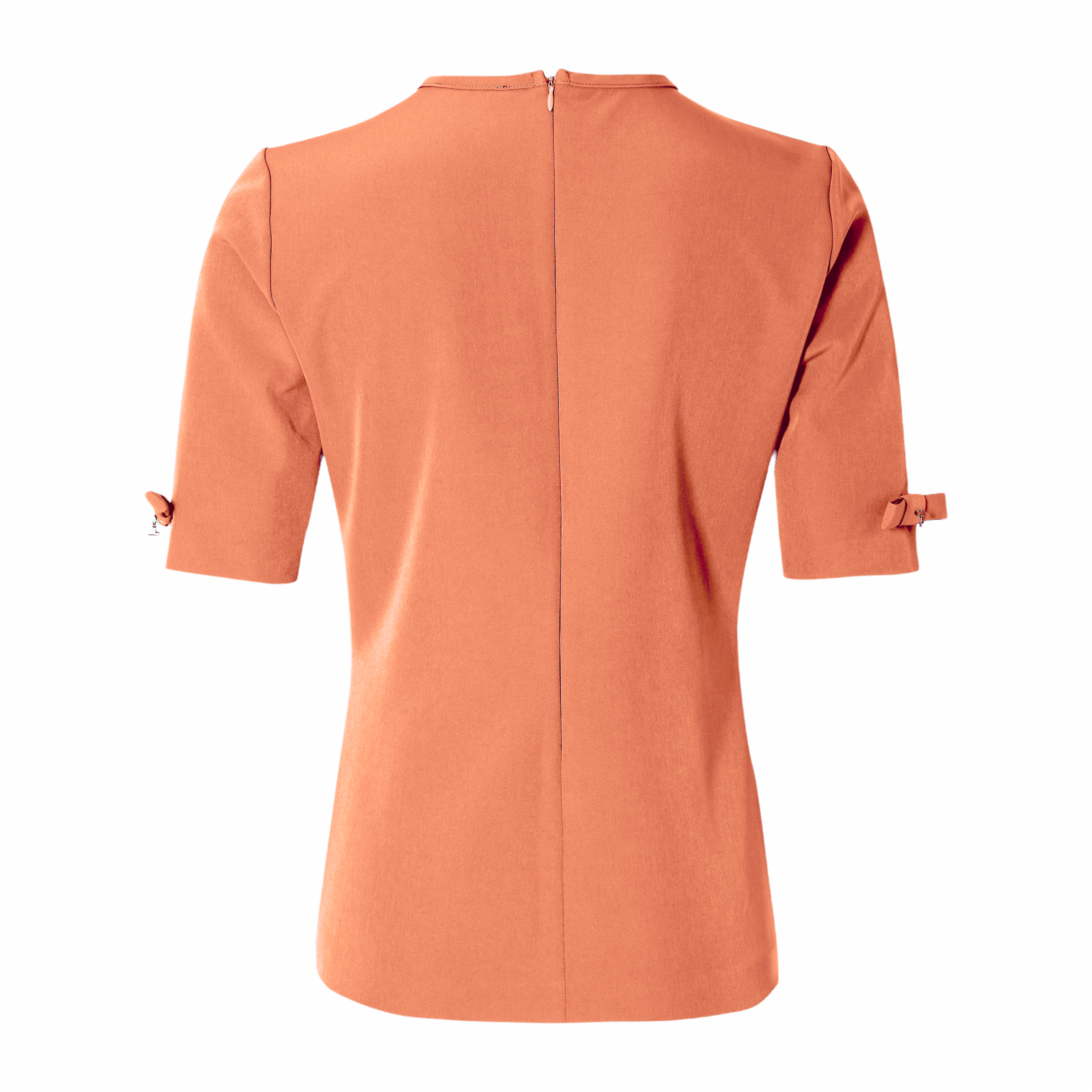 Clean Tee with Bows - Peach