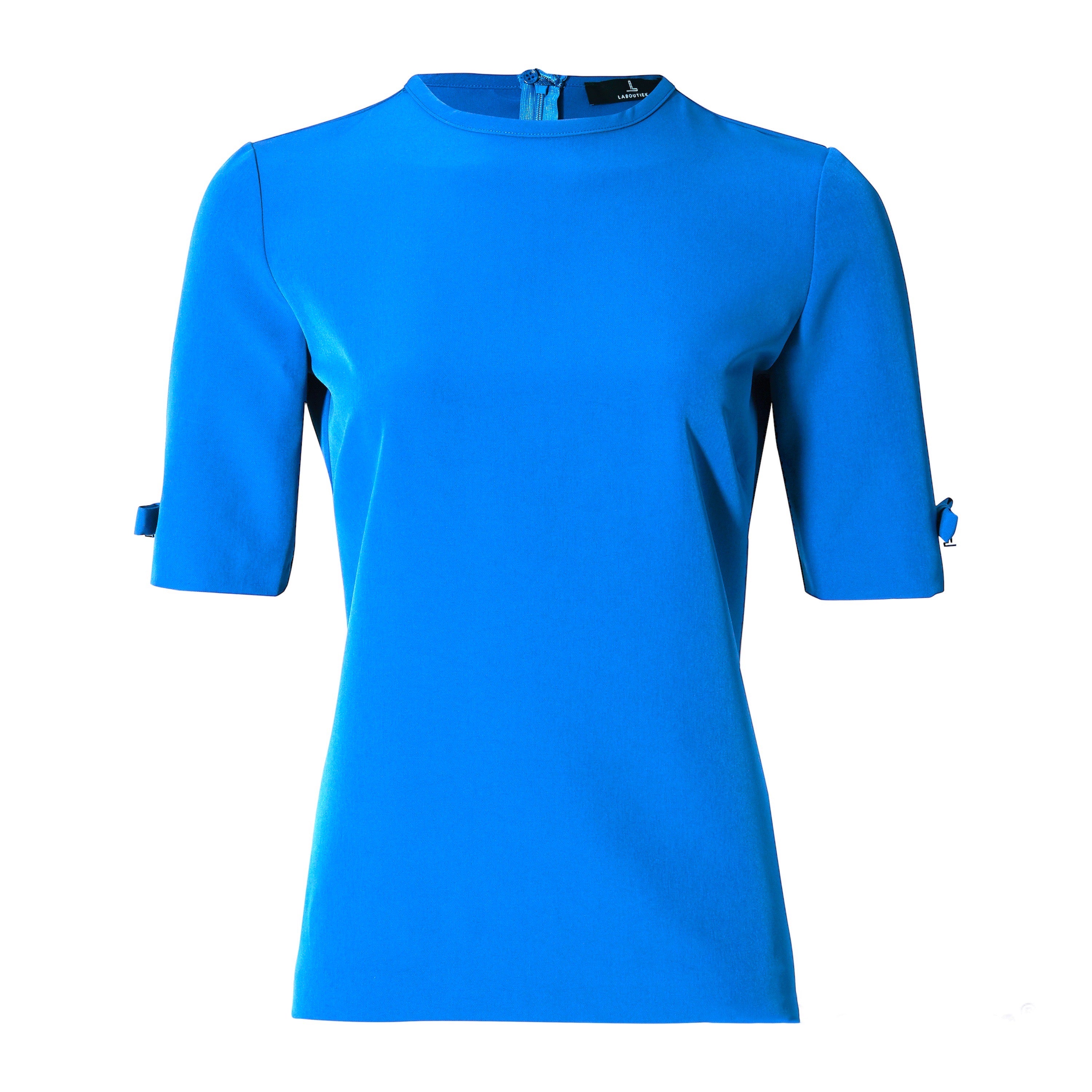 - CLEAN TEE WITH BOWS - cobalt blue