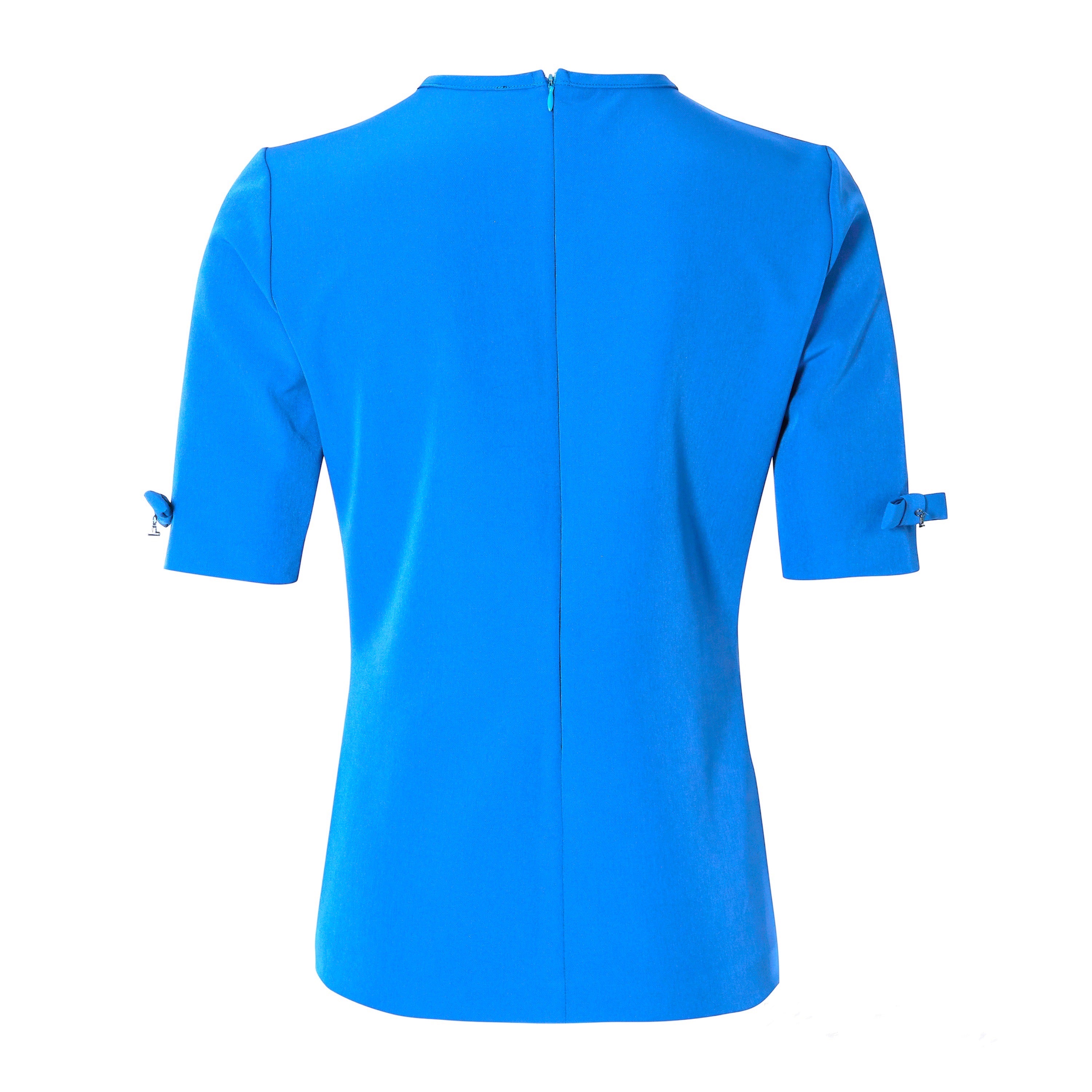 - CLEAN TEE WITH BOWS - cobalt blue