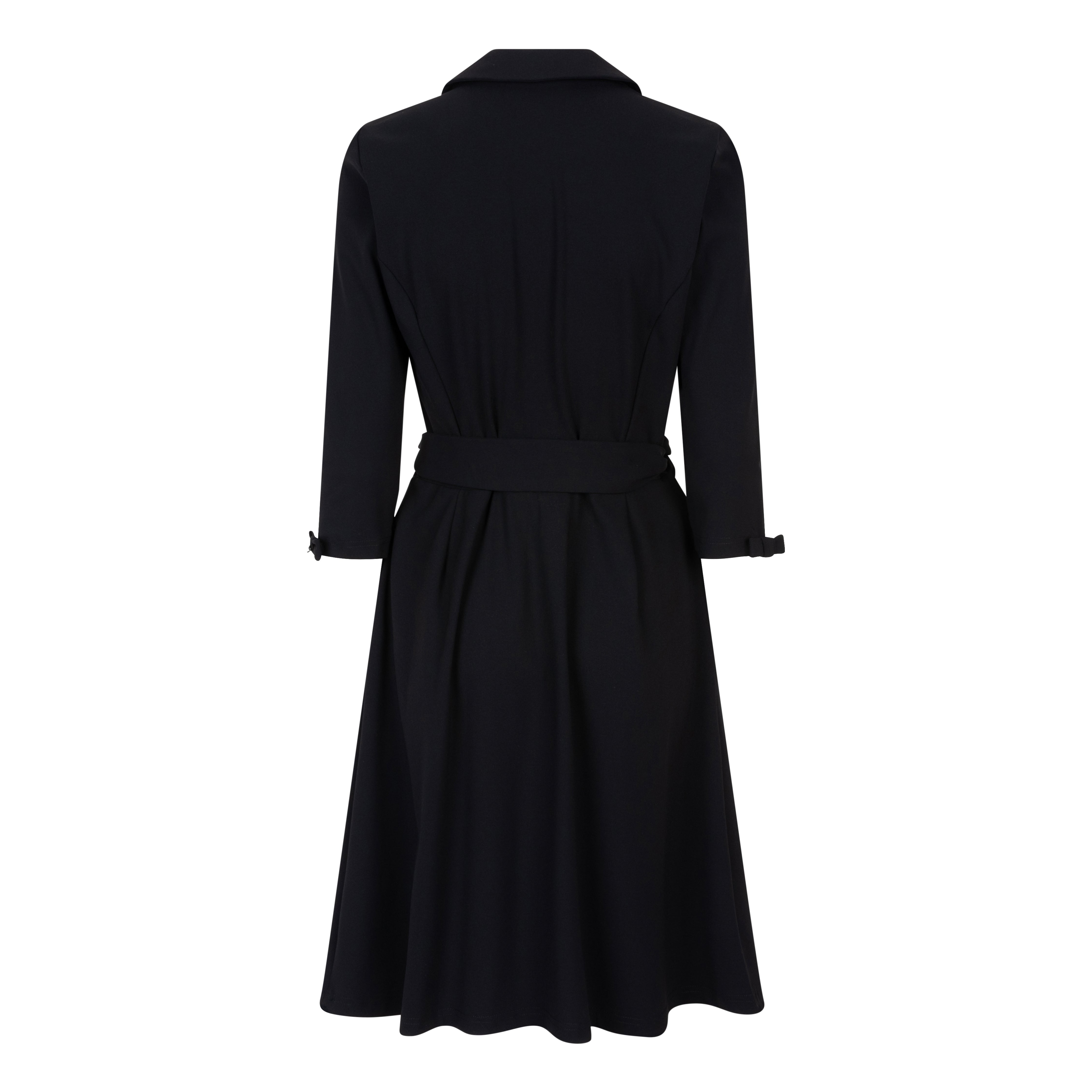 DIANA TRAVEL DRESS WITH BOWS - black