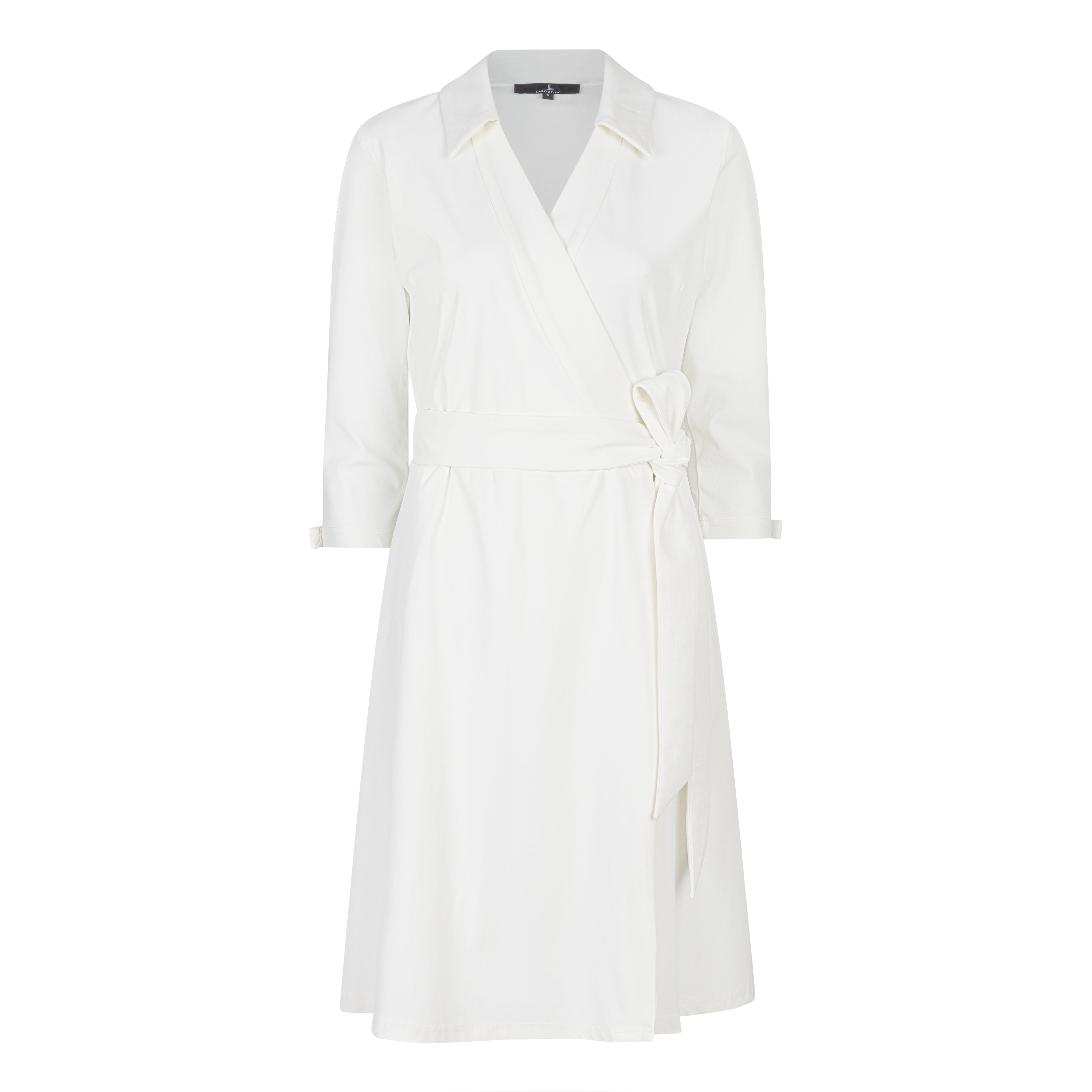 DIANA TRAVEL DRESS WITH BOWS - off white