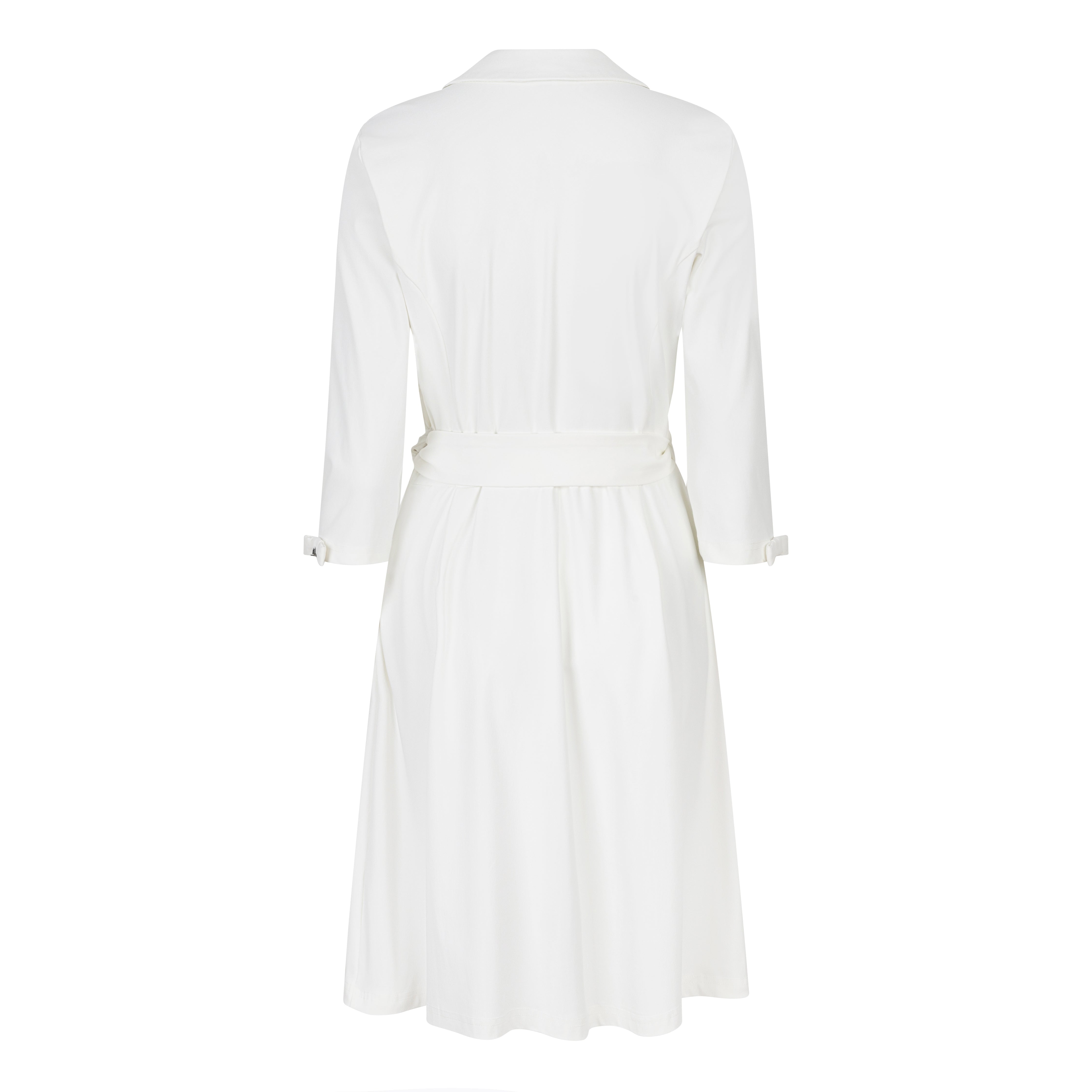 DIANA TRAVEL DRESS WITH BOWS - off white