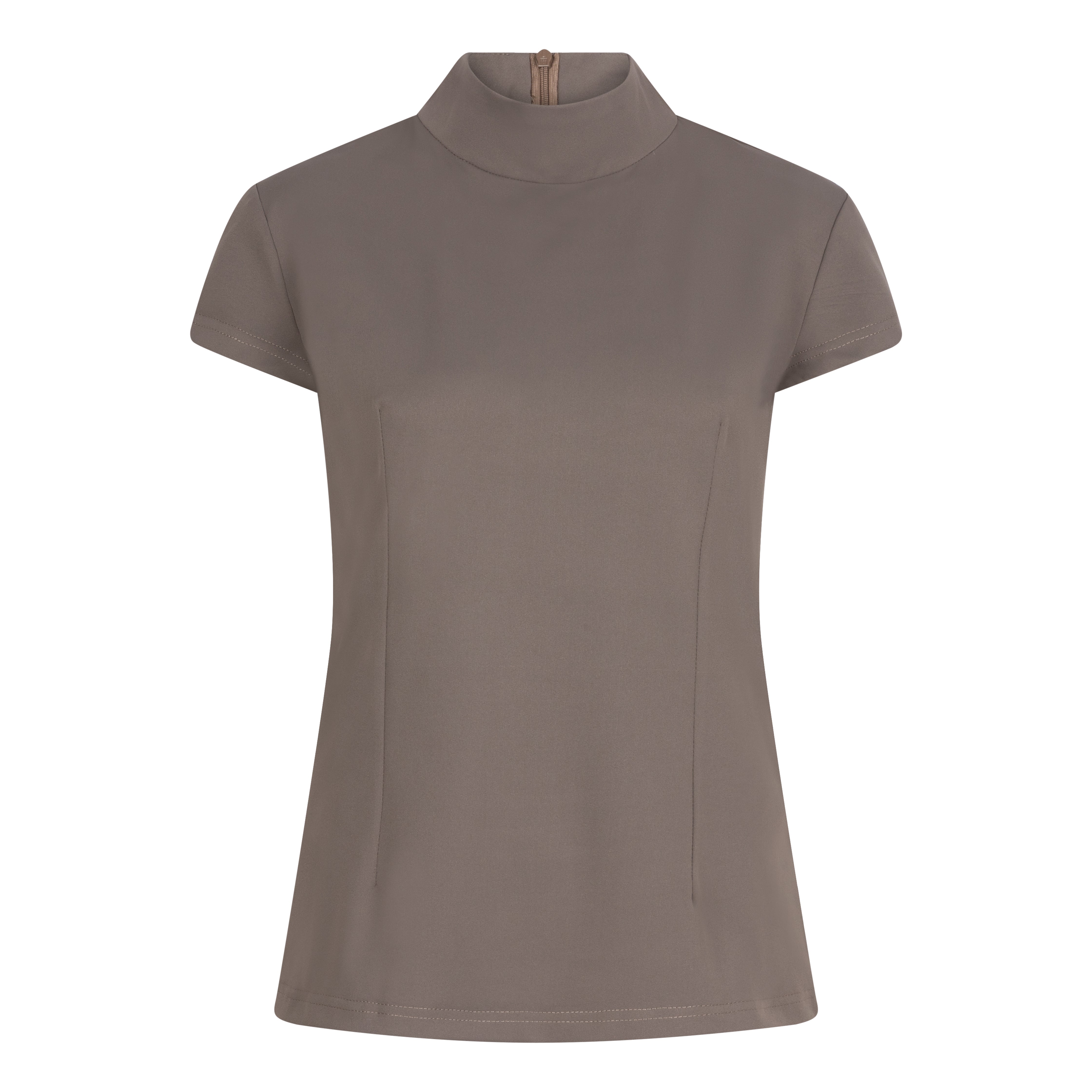 DONNA CAP SLEEVE TRAVEL TOP - taupe