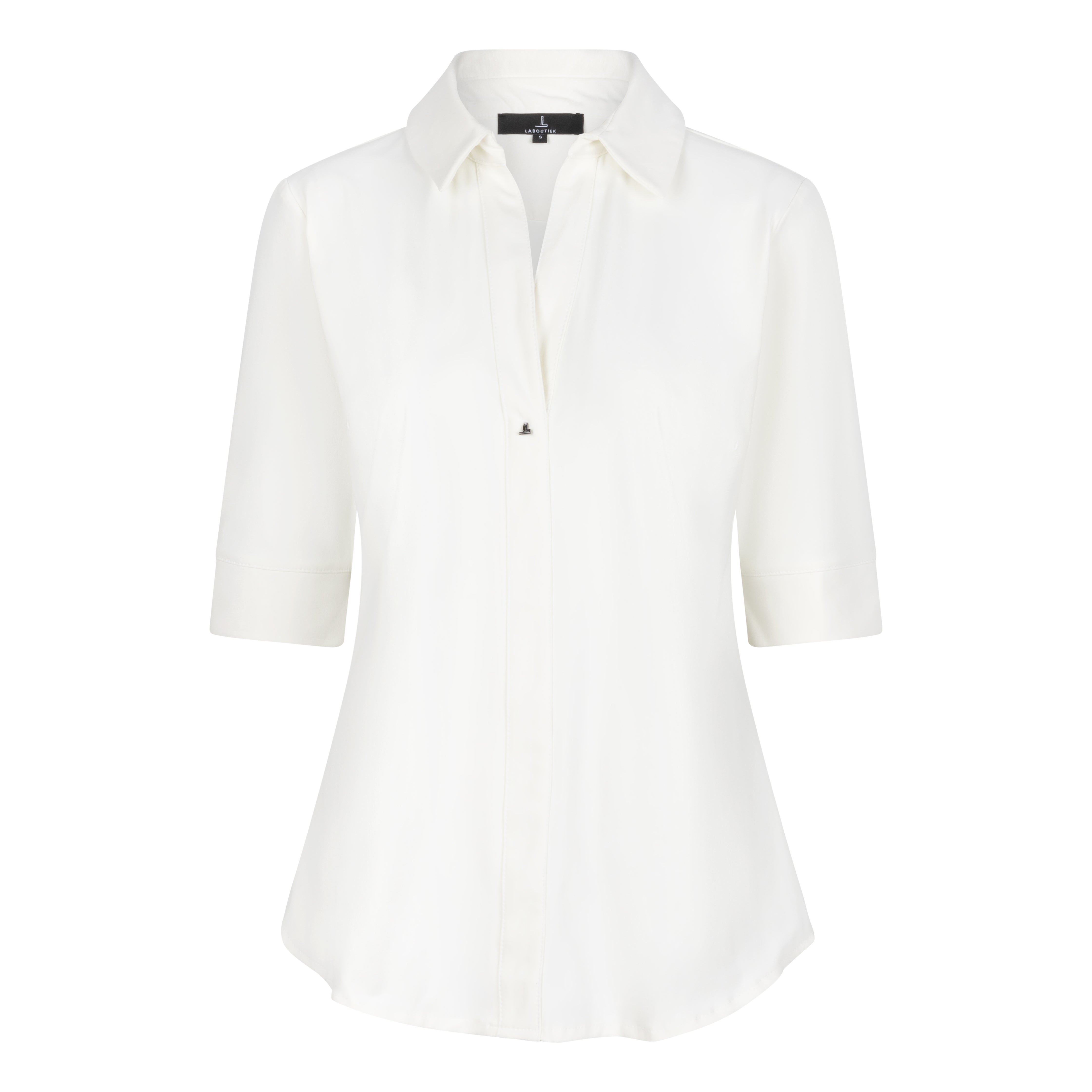 IVANKA SHORT SLEEVE TRAVEL BLOUSE - off white