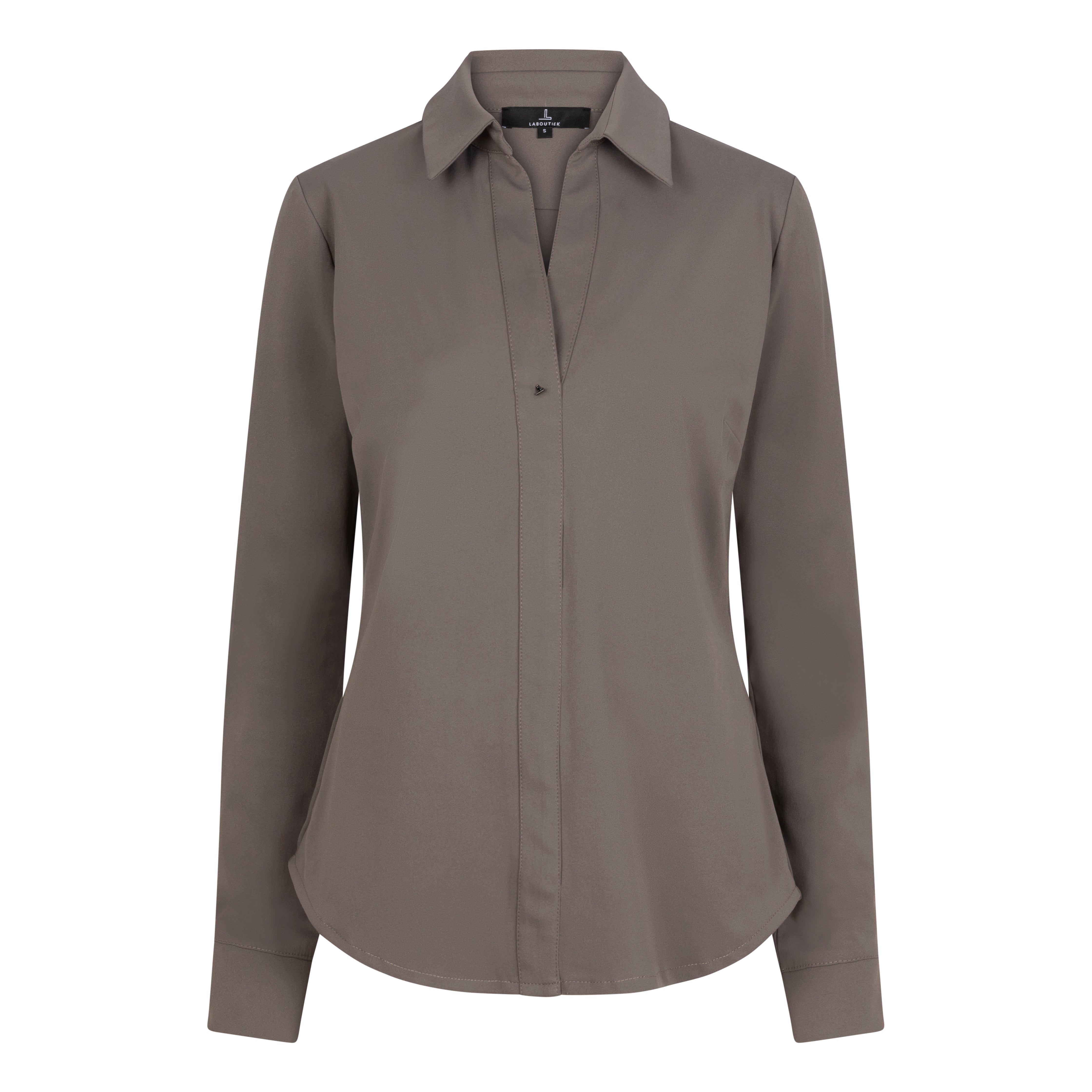 IVANKA LONG SLEEVE TRAVEL BLOUSE - taupe