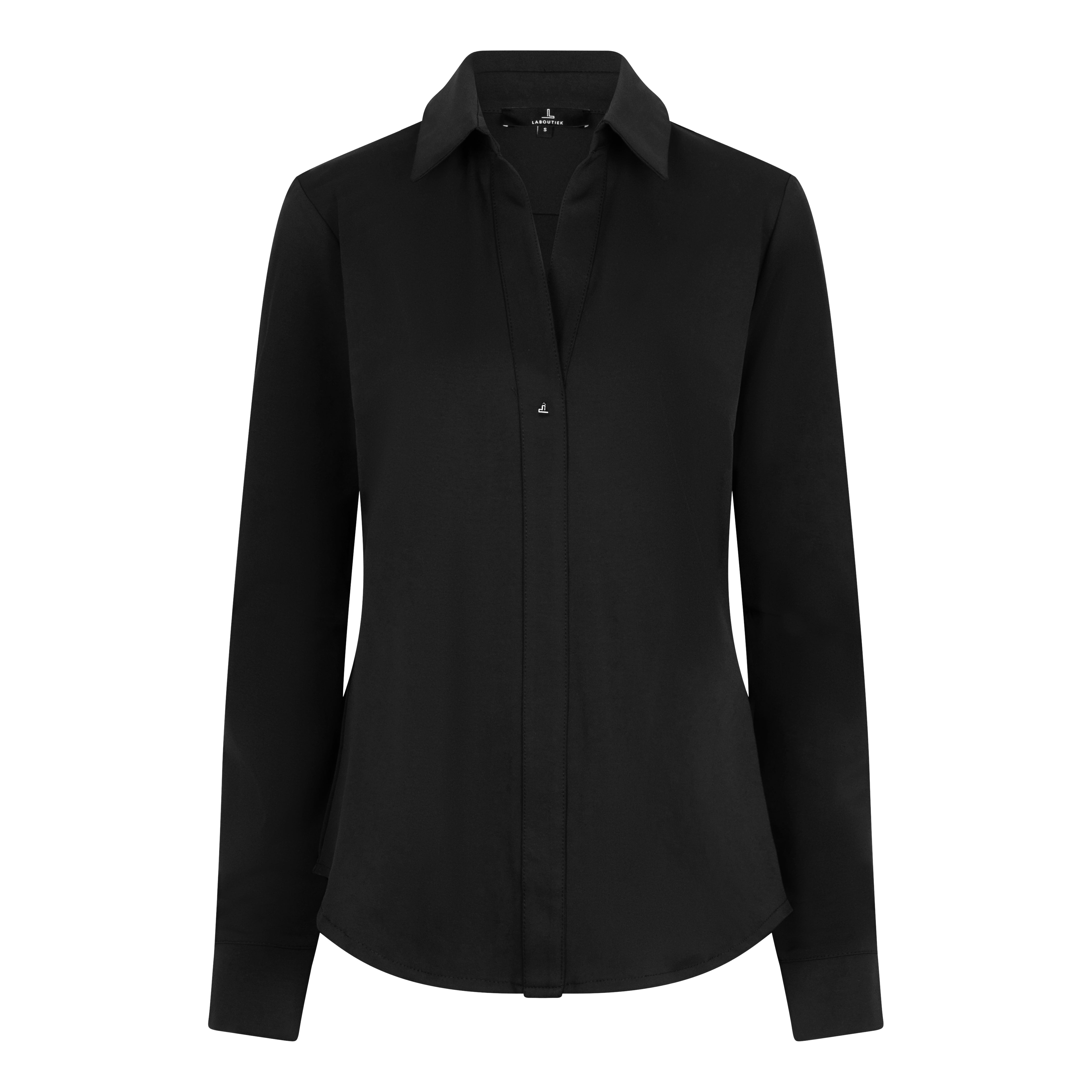 IVANKA LONG SLEEVE TRAVEL BLOUSE - black