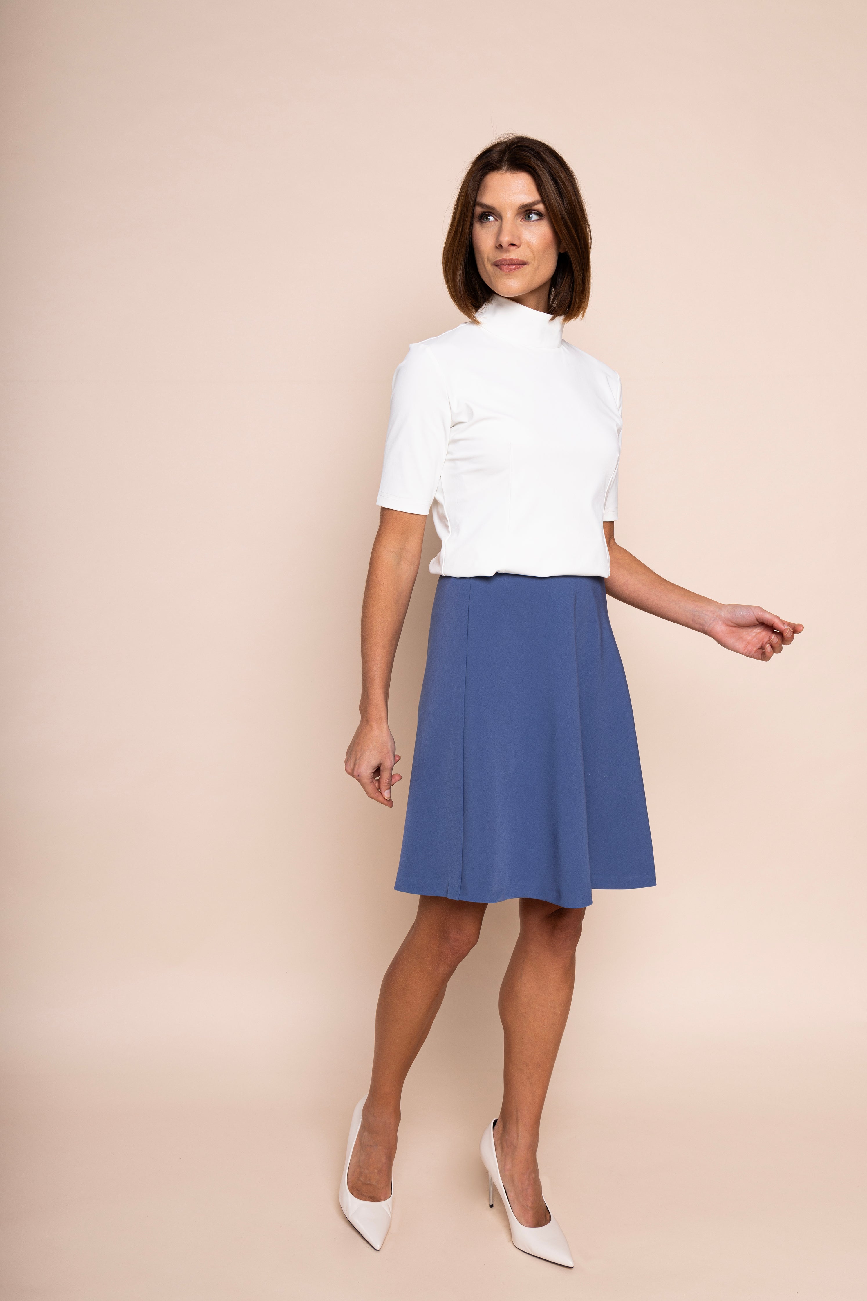 FLARE SKIRT - ocean blue
