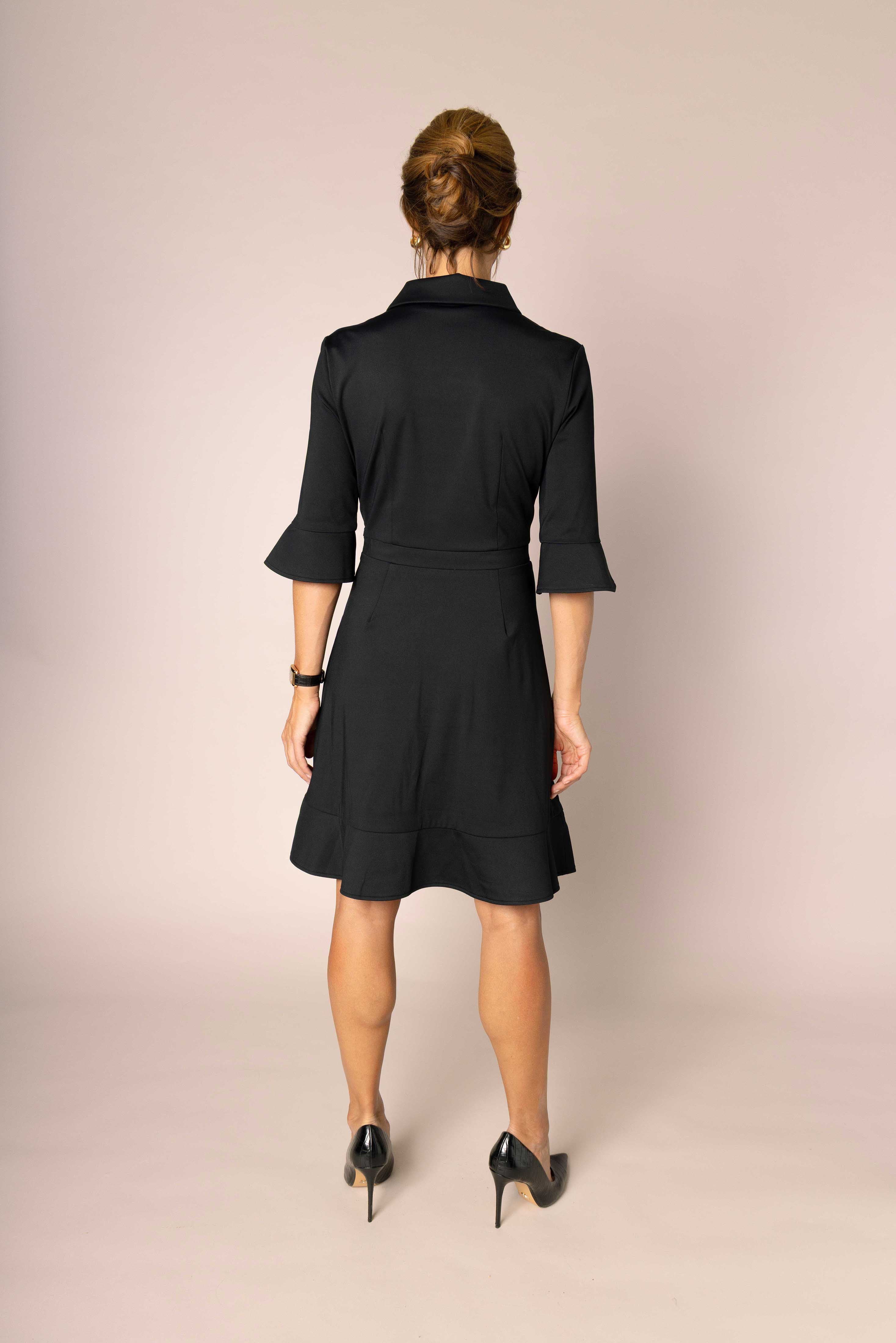 RUFFLE DRESS - black