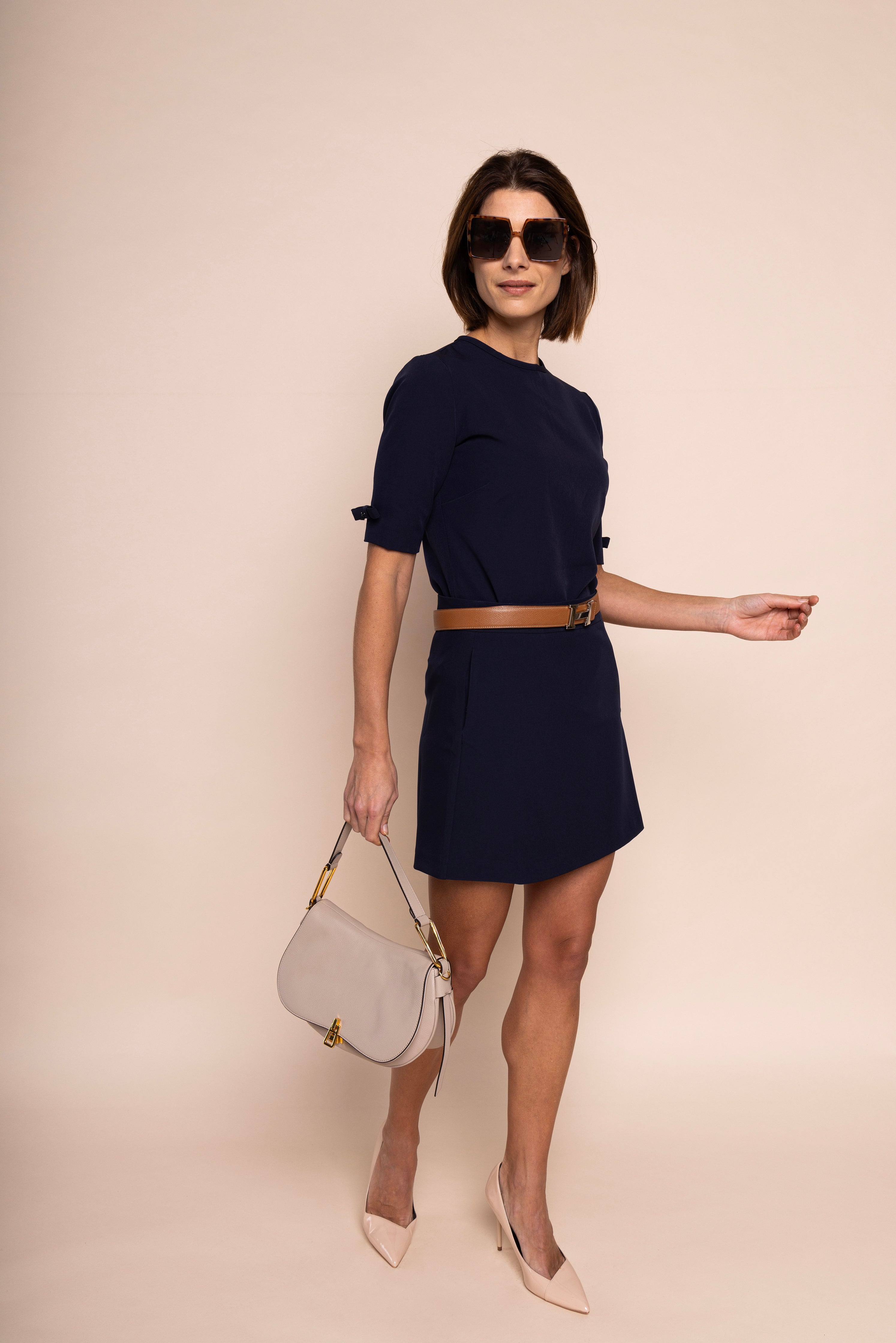 SHORT SKIRT - navy blue