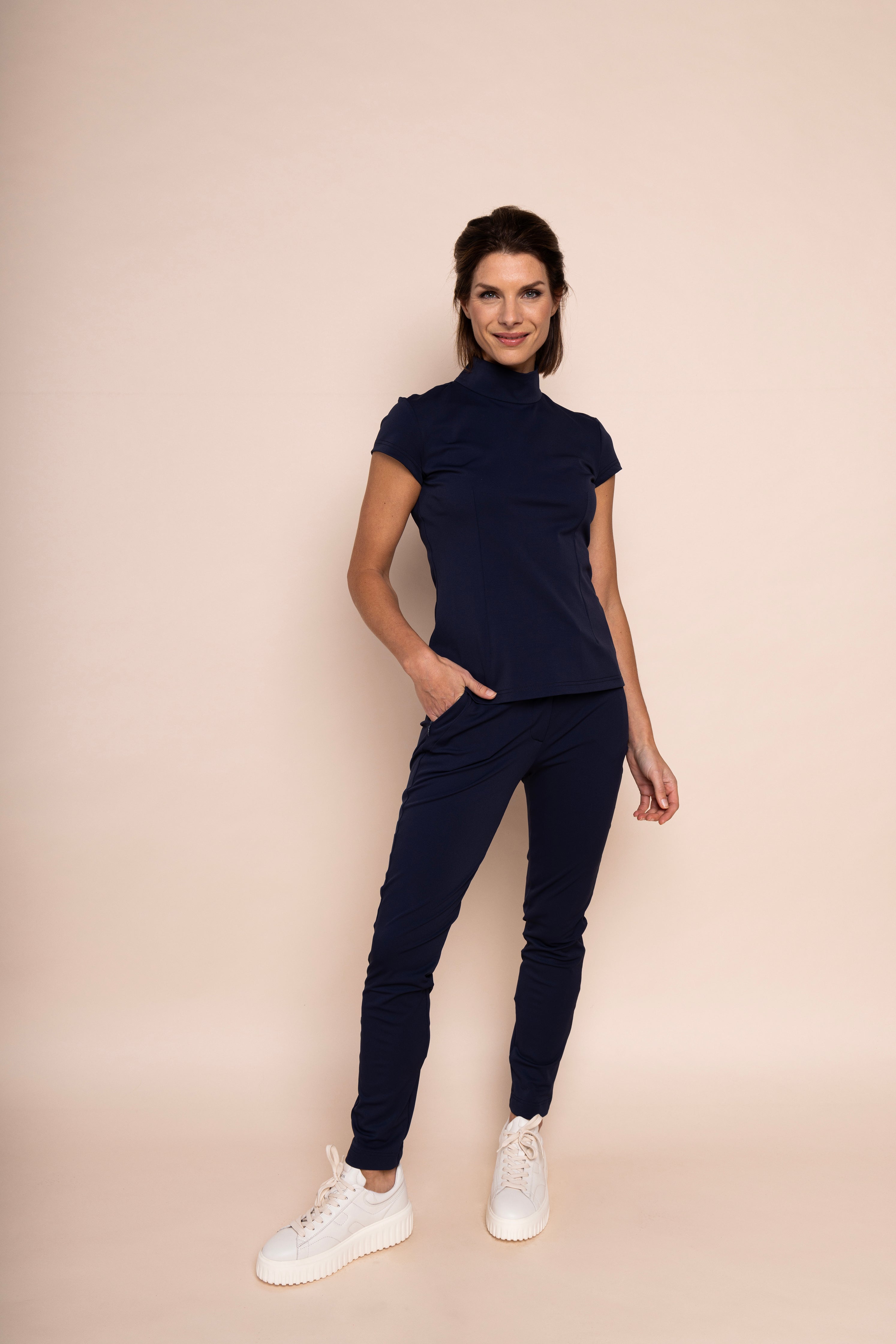 LEONA TRAVEL TROUSER - navy blue