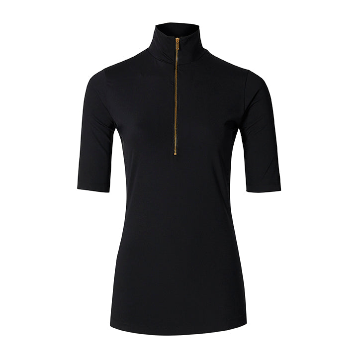 SPORT ZIPPER SHIRT - black