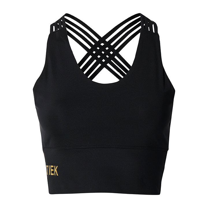 SPORT BRA - black with gold