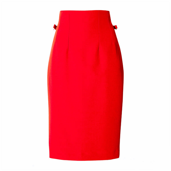- PENCIL SKIRT - red