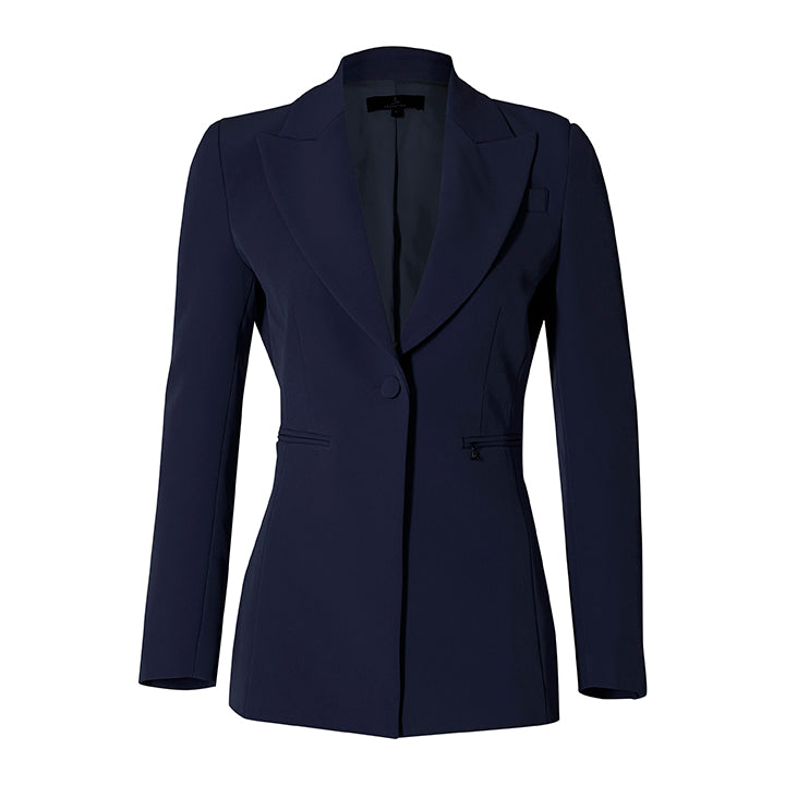 - BLAZER LONG MODEL - navy blue
