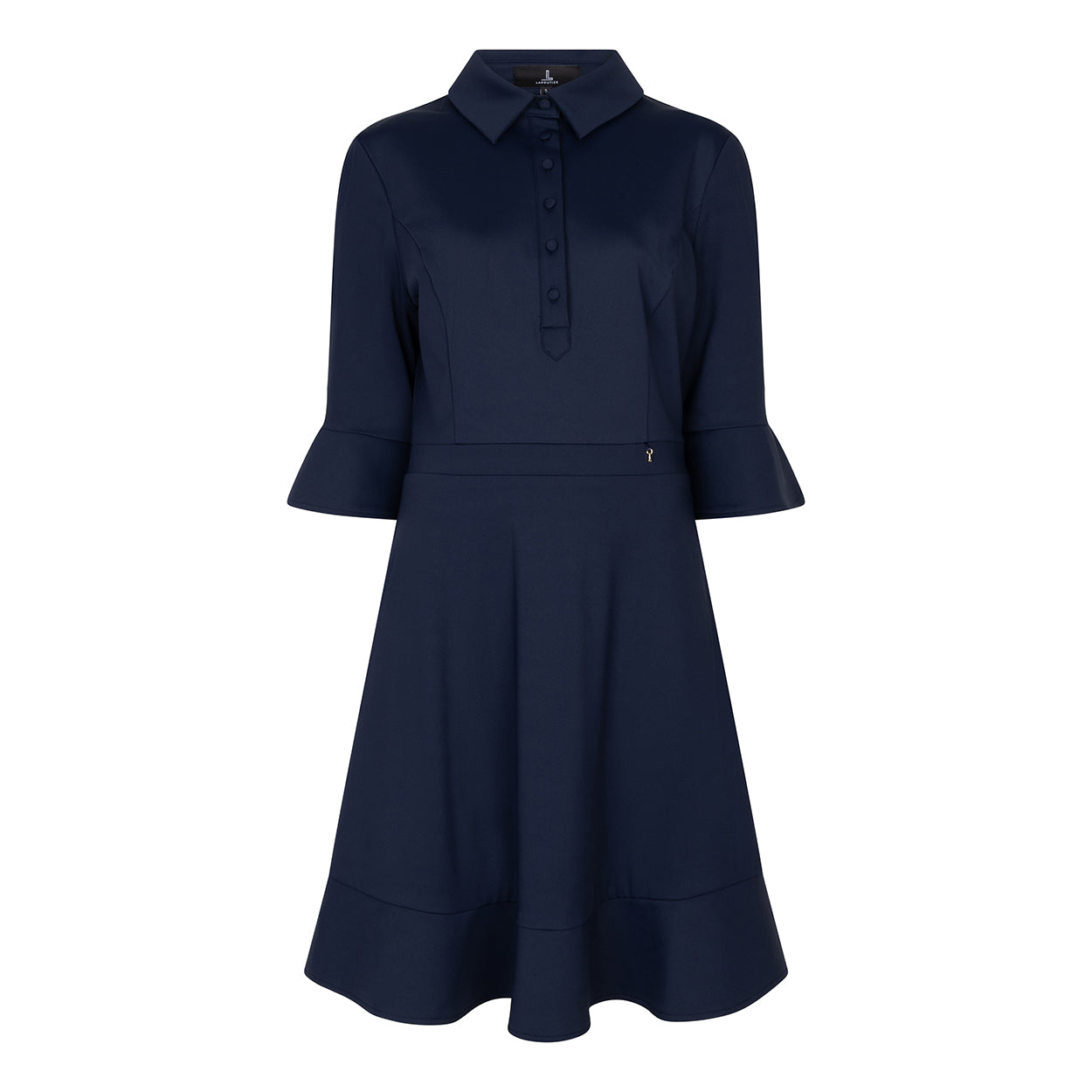RUFFLE DRESS - navy blue