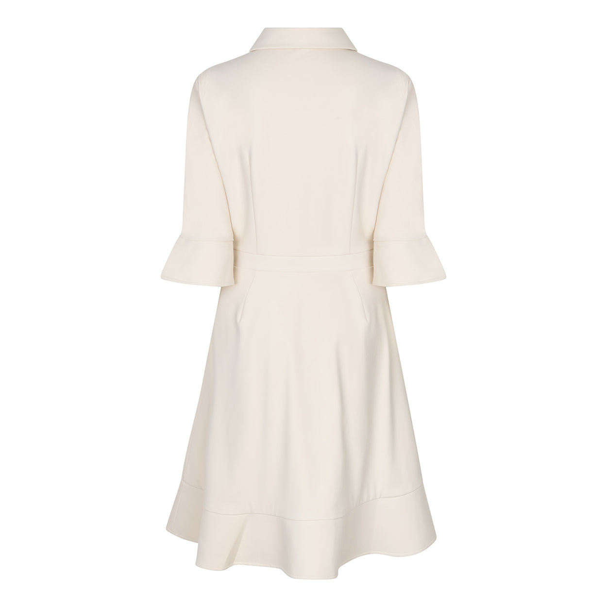 RUFFLE DRESS - light beige