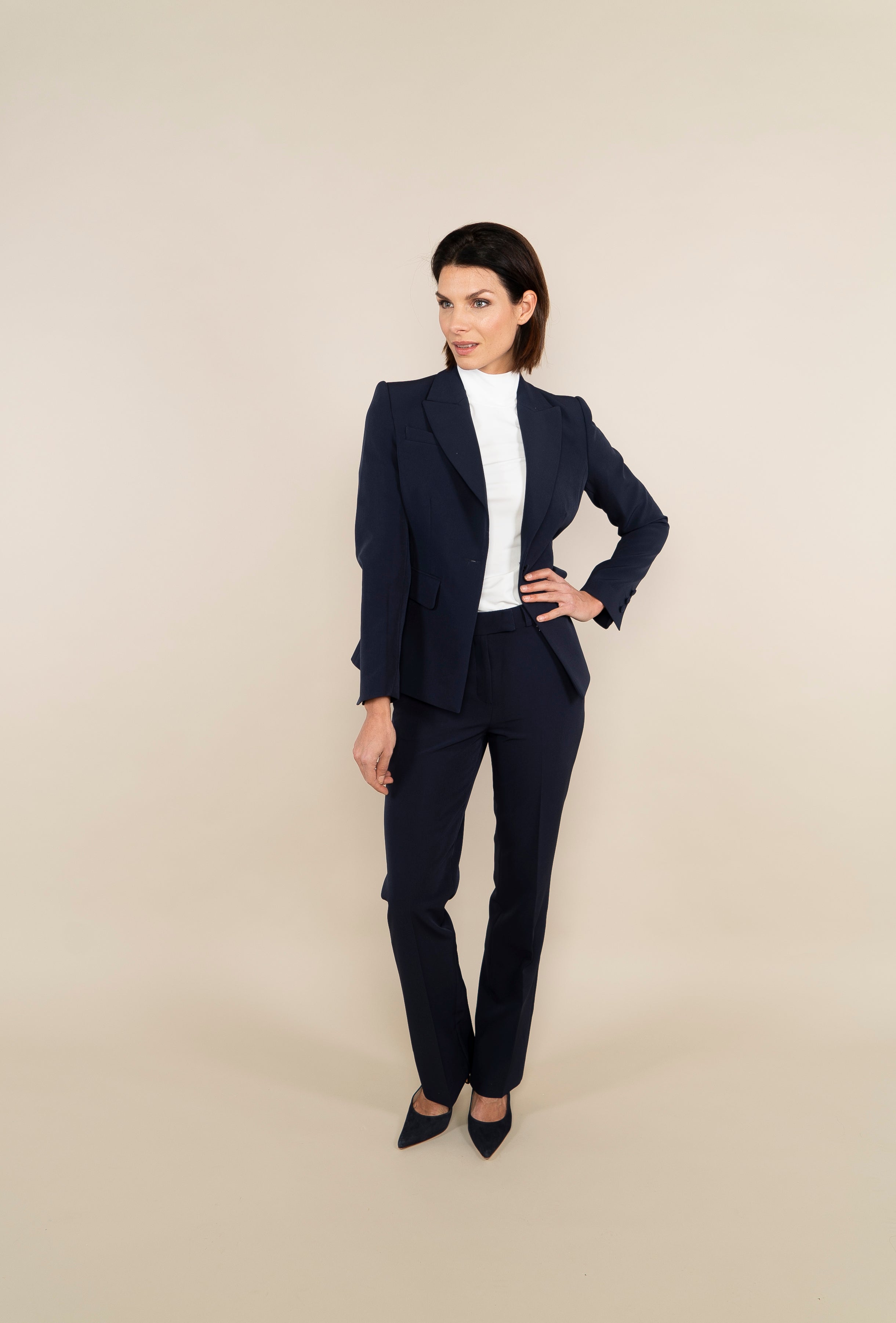 FLAIR TROUSER - navy blue