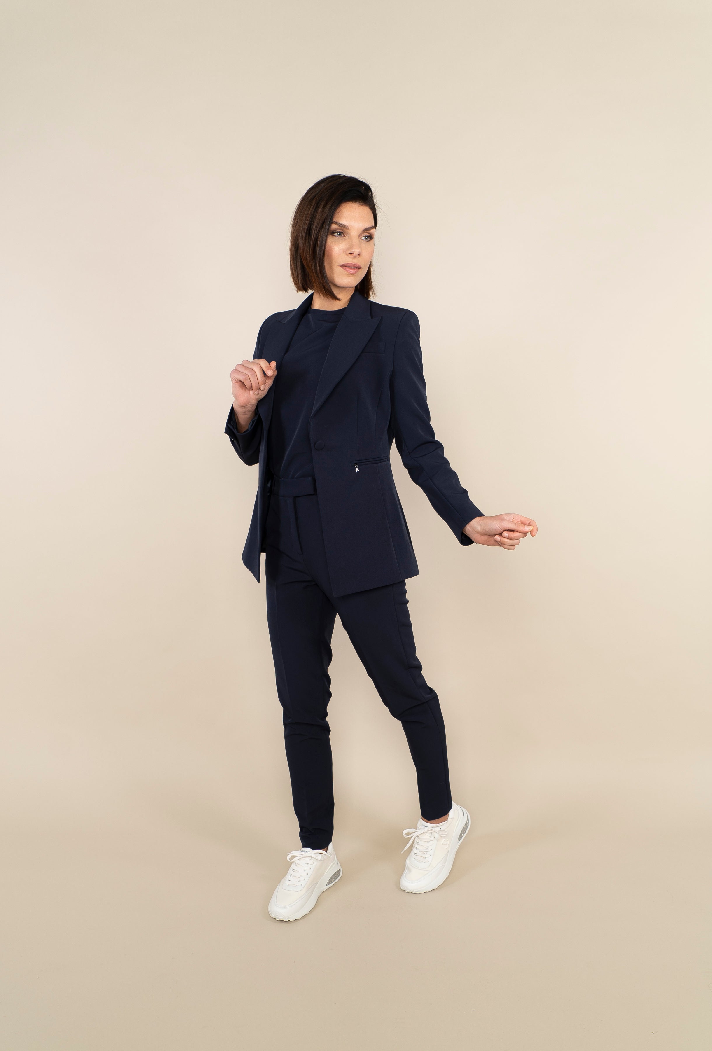 BLAZER LONG MODEL - navy blue