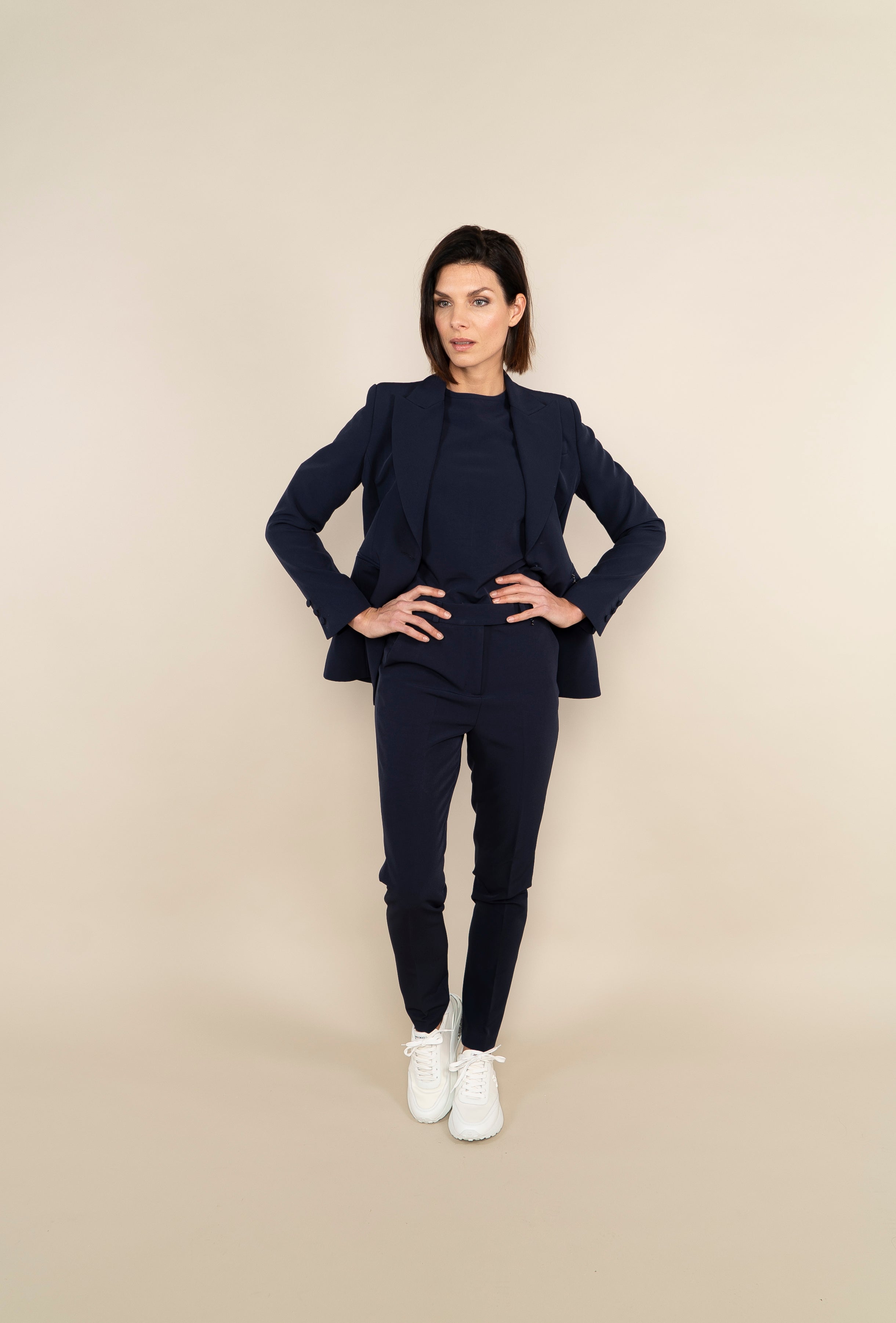 LONG MODEL BLAZER - navy blue
