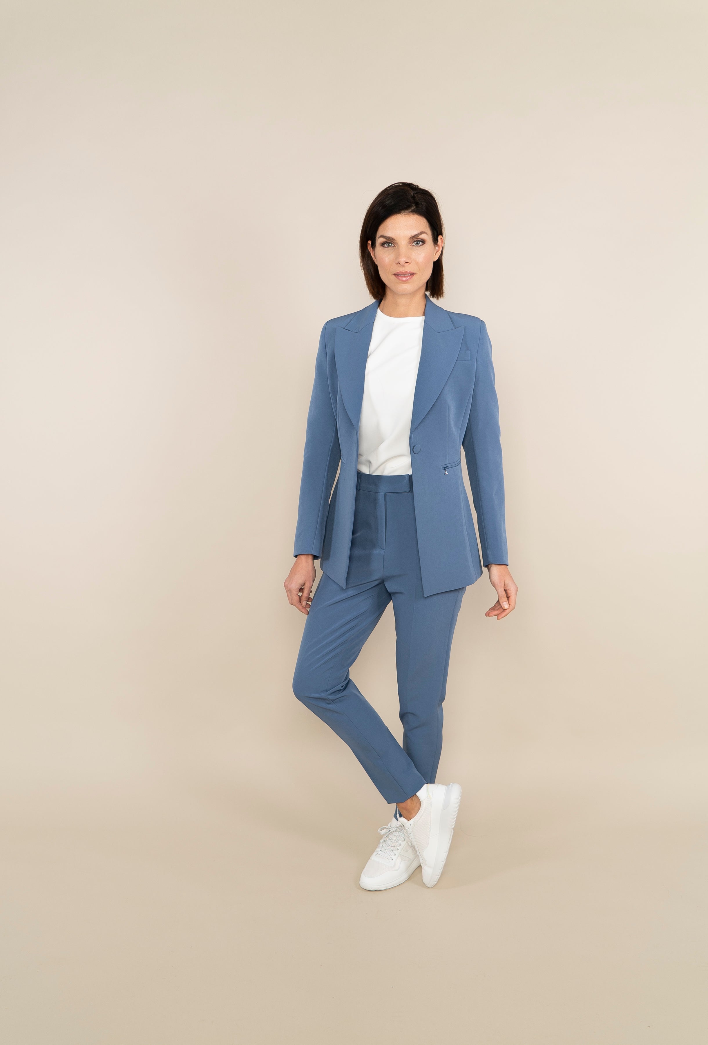 LONG BLAZER MODEL - ocean blue
