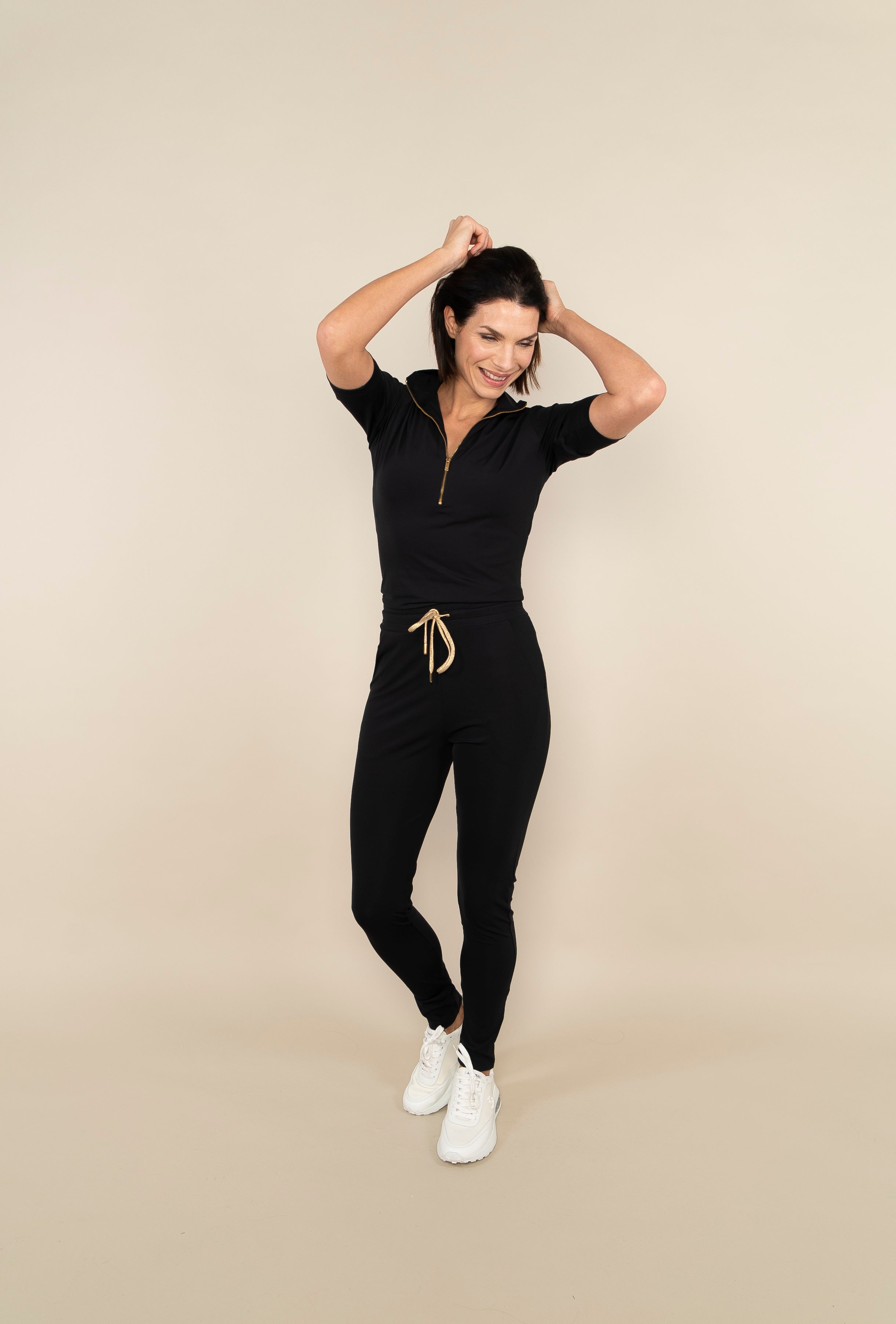 SPORT ZIPPER SHIRT - black