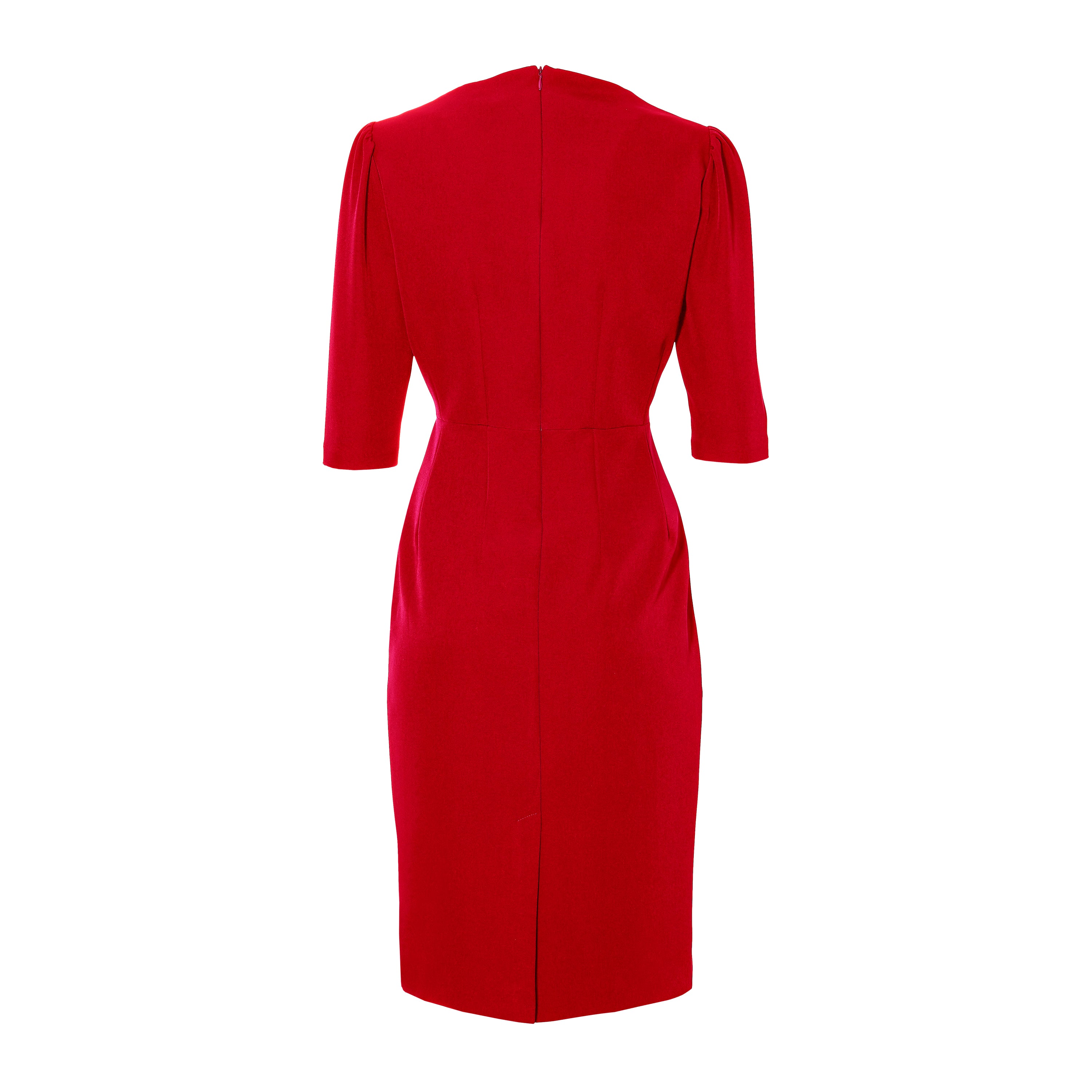 THE SHOULDER DRESS - red