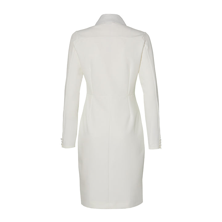 THE COLLAR DRESS - off-white