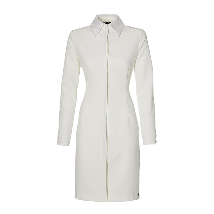 THE COLLAR DRESS - off-white