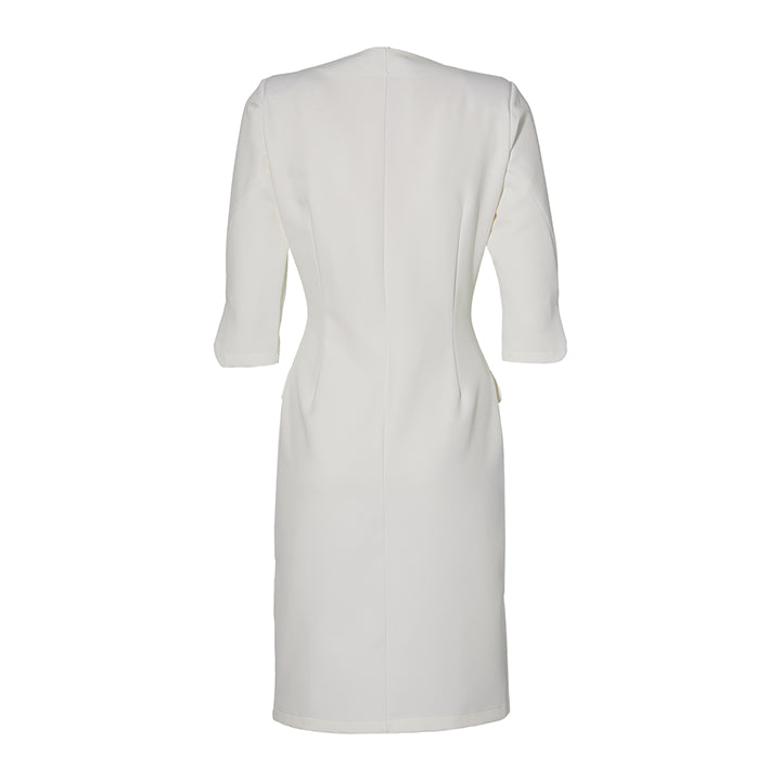 THE BUTTON DRESS - off-white