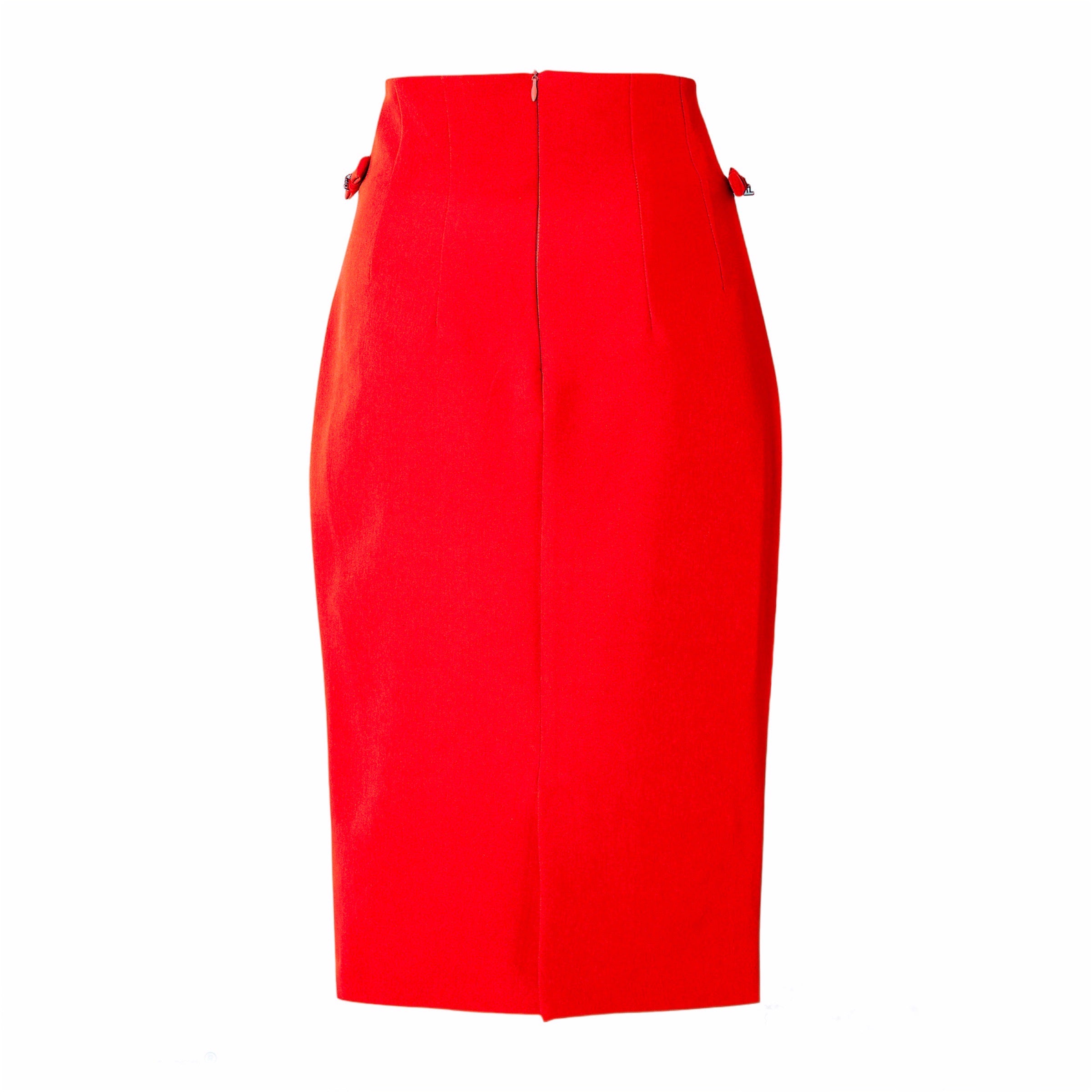 - PENCIL SKIRT - red