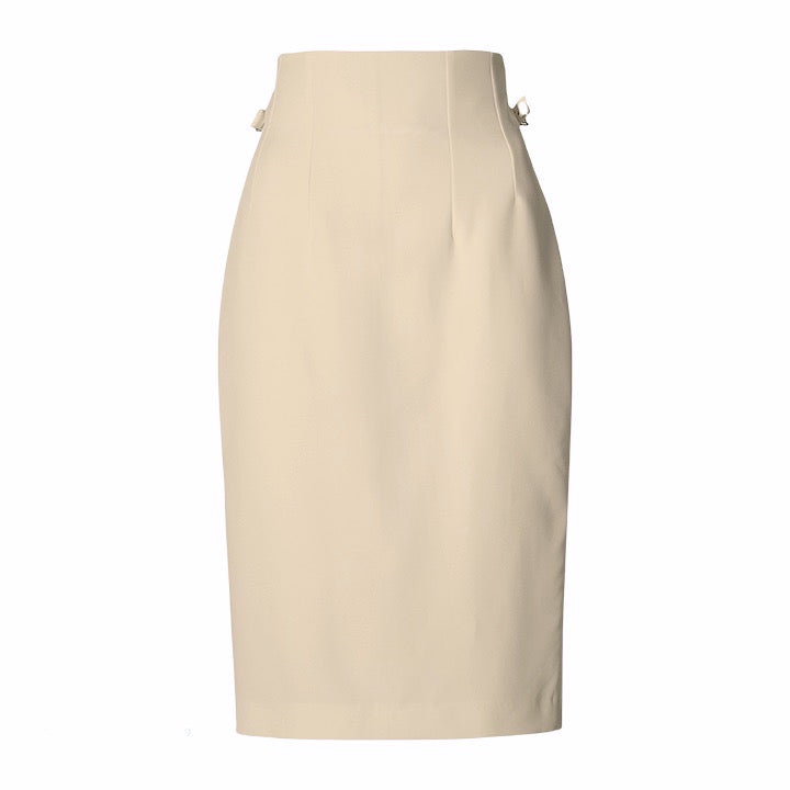 - PENCIL SKIRT - sand
