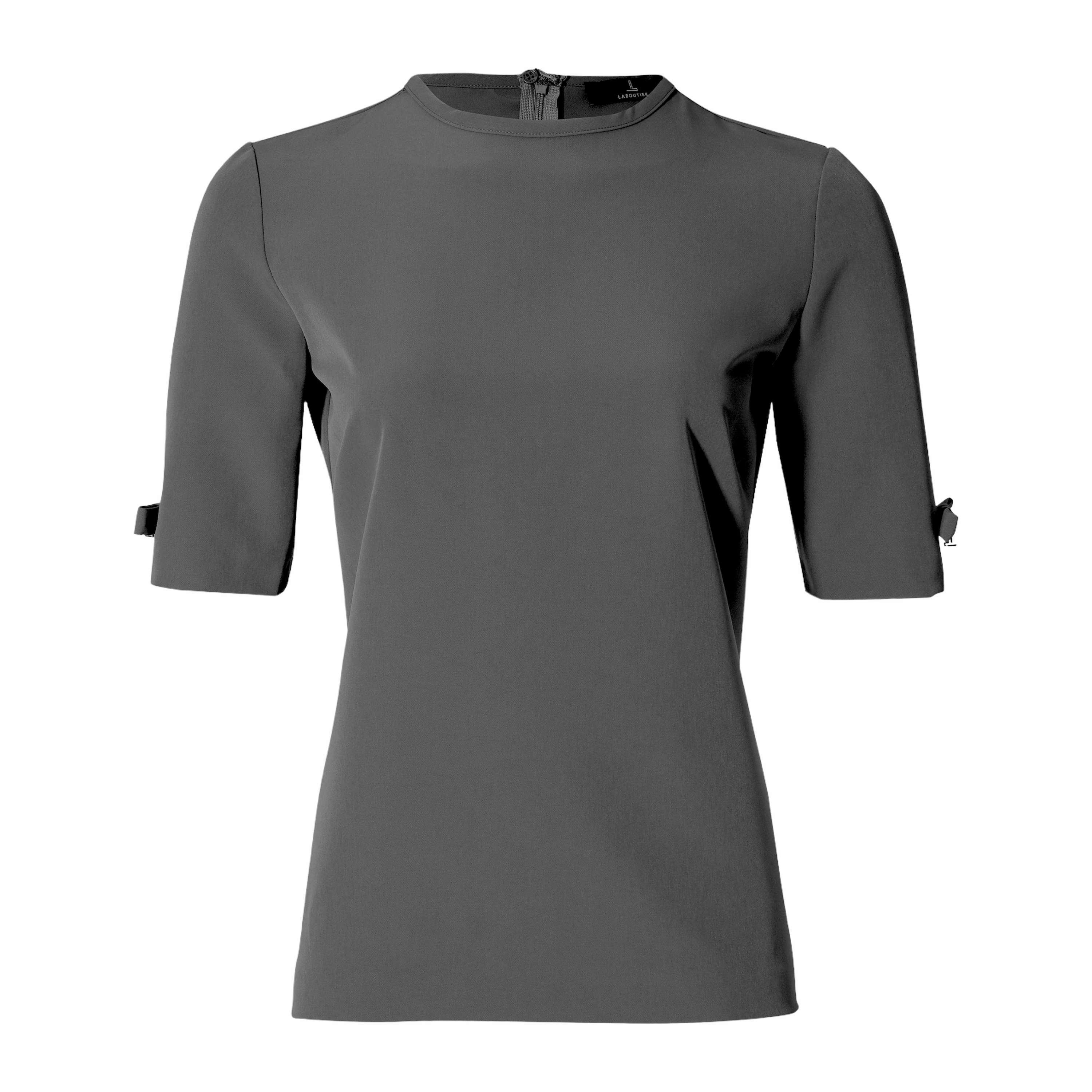 Clean Tee with Bows - Grey