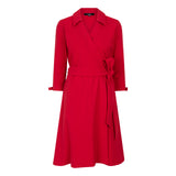 DIANA TRAVEL DRESS WITH BOWS - red