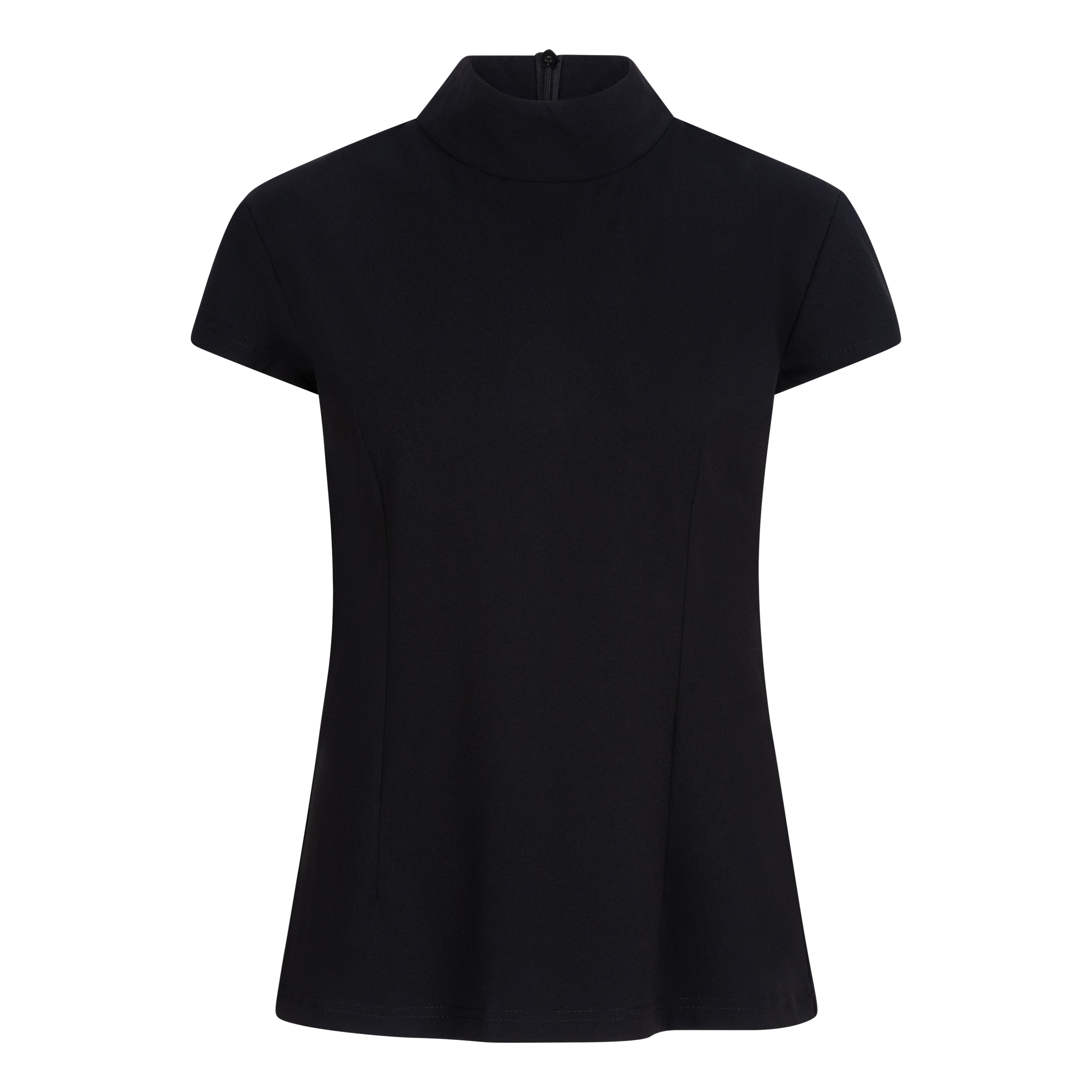 DONNA CAP SLEEVE TRAVEL TOP - black