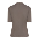 DONNA SHORT SLEEVE TRAVEL TOP - taupe