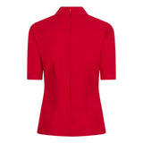 DONNA SHORT SLEEVE TRAVEL TOP - red