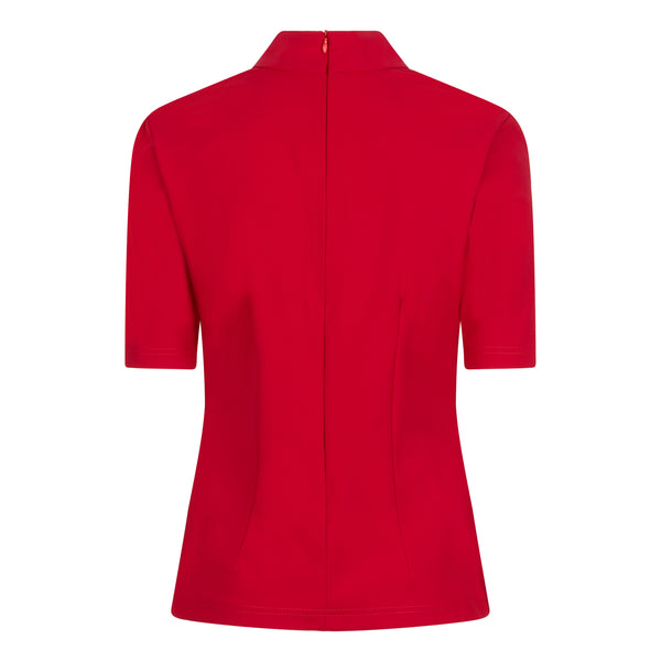 DONNA SHORT SLEEVE TRAVEL TOP - red
