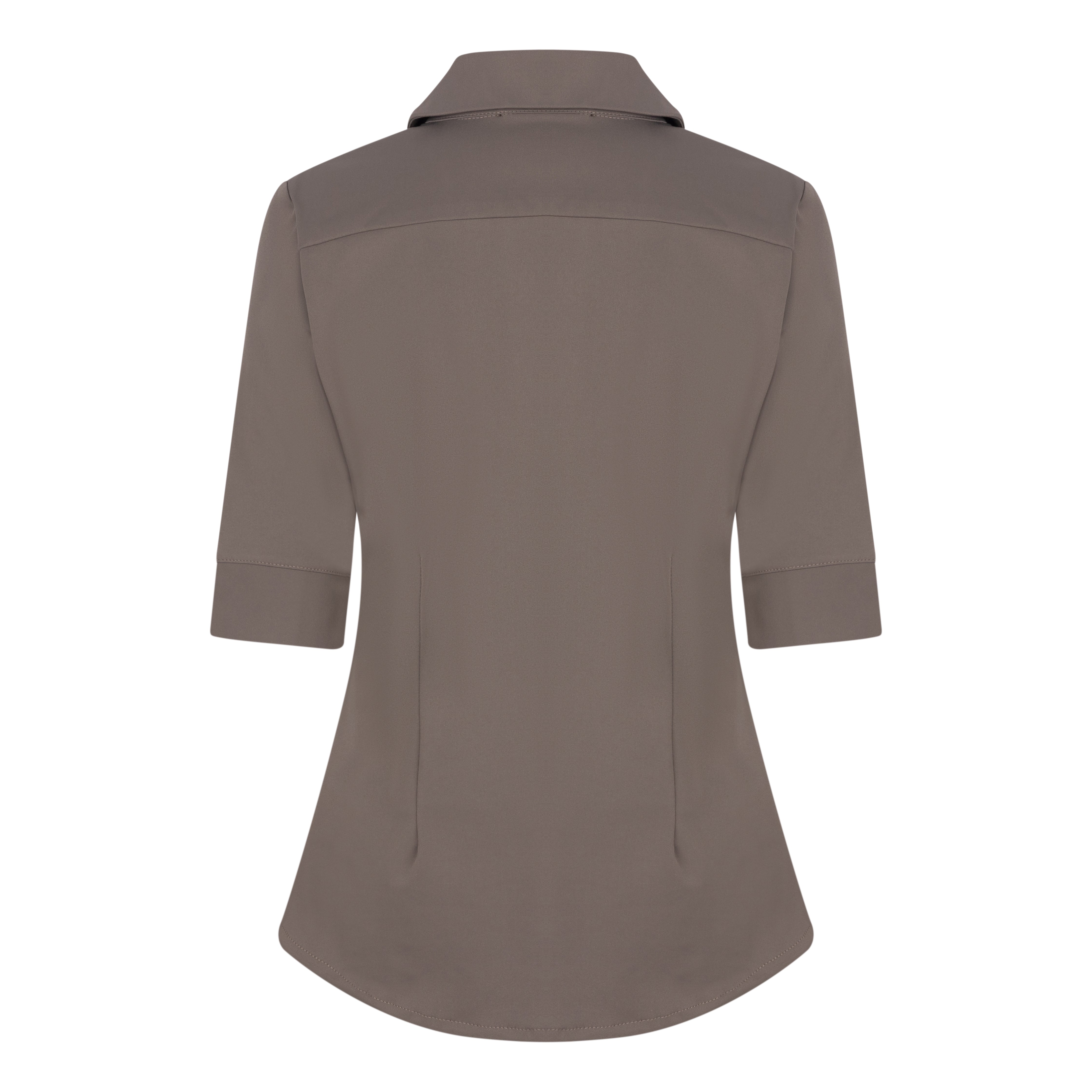 IVANKA SHORT SLEEVE TRAVEL BLOUSE - taupe