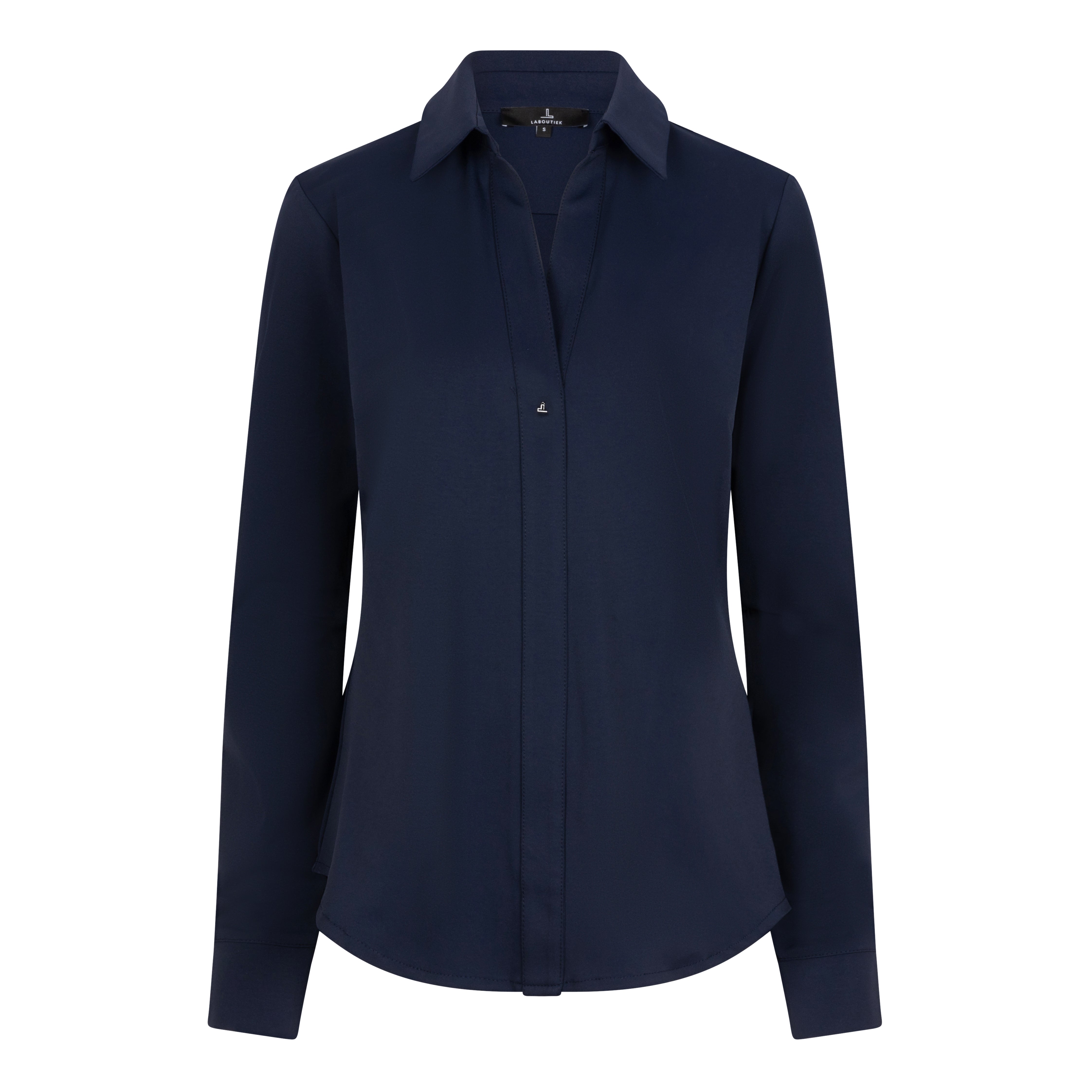 IVANKA LONG SLEEVE TRAVEL BLOUSE - navy blue