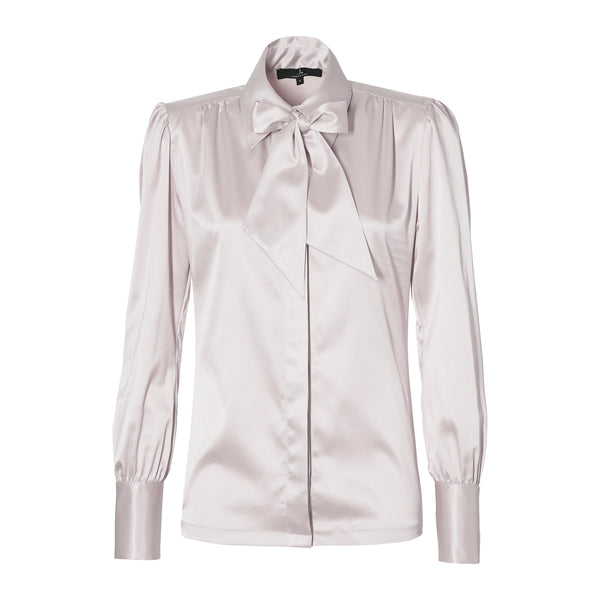 THE BLOUSE  with detachable bow - nude