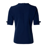 CLEAN TEE WITH BOWS - navy blue